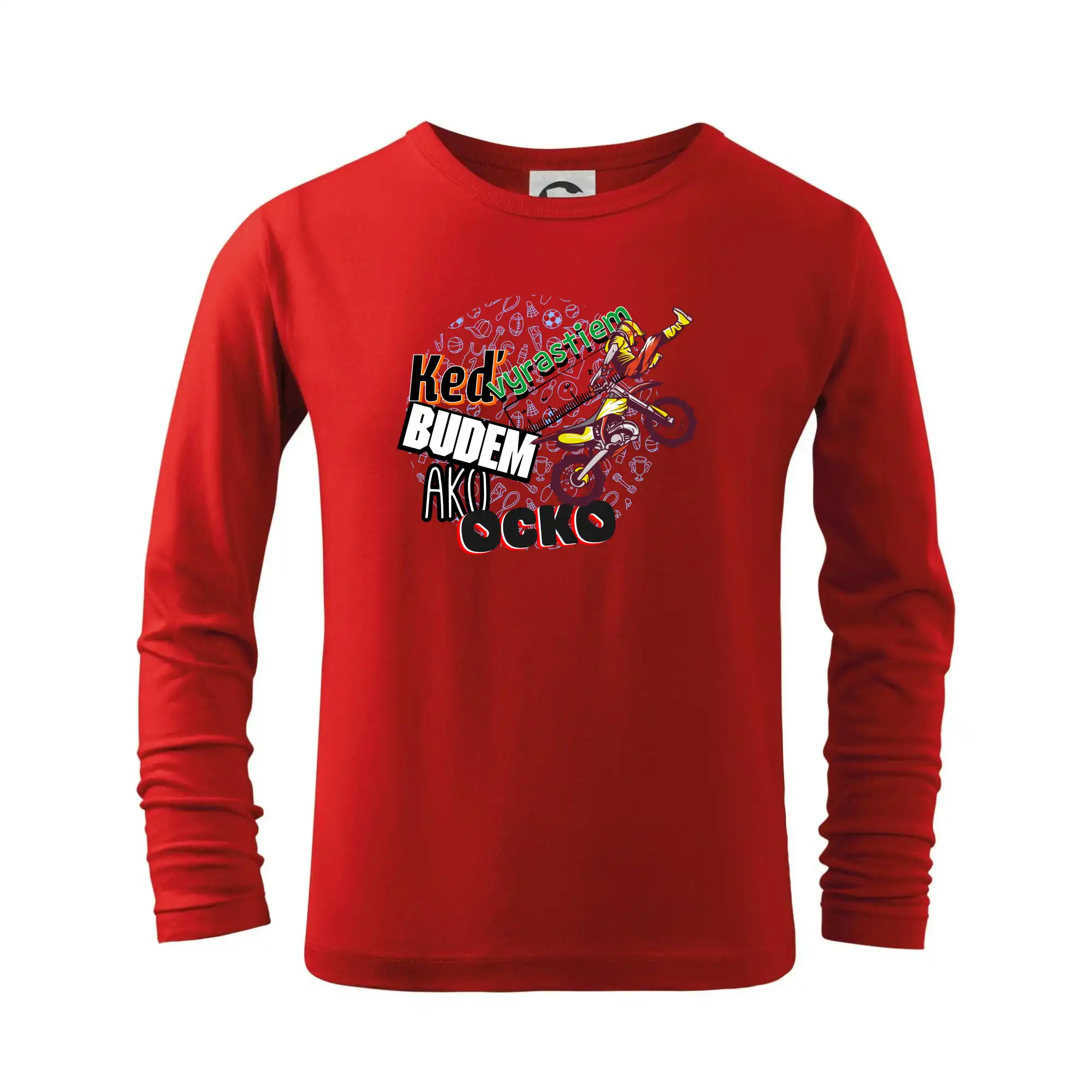 Detské body - až vyrastiem budem ako ocko - Keď vyrastiem budem ako ocko FMX - Tričko detské Long Sleeve
