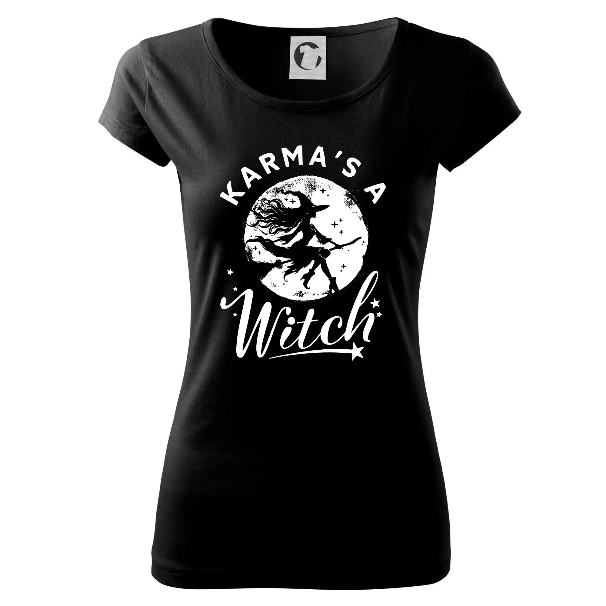 Grafické tričká - Karma's a Witch - bosorka - Dámske tričko Pure