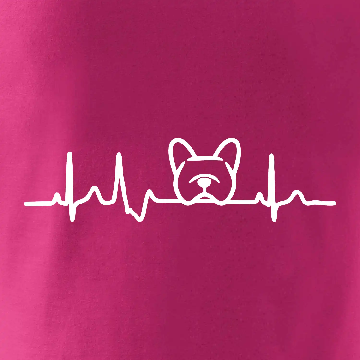 EKG Francouzský buldoček hlava