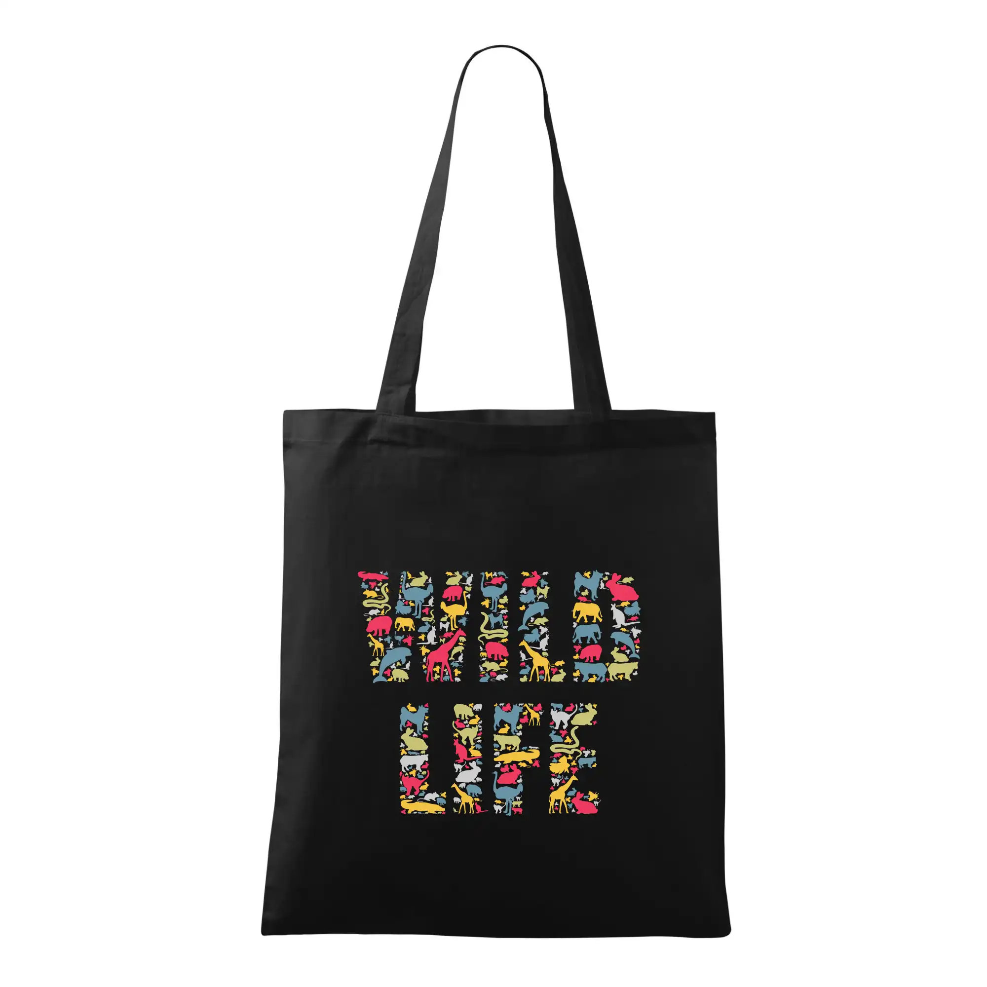 Tričká so zvieratami - Wild Life nápis zo zvierat - Taška bavlnená