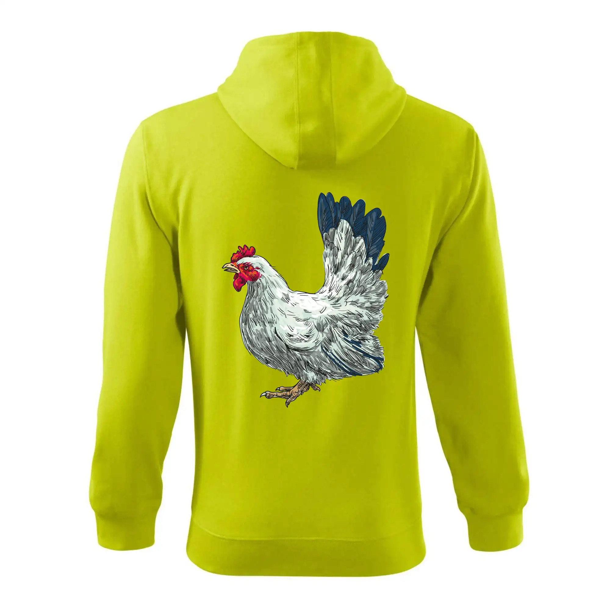 Slepice kreslená bílá