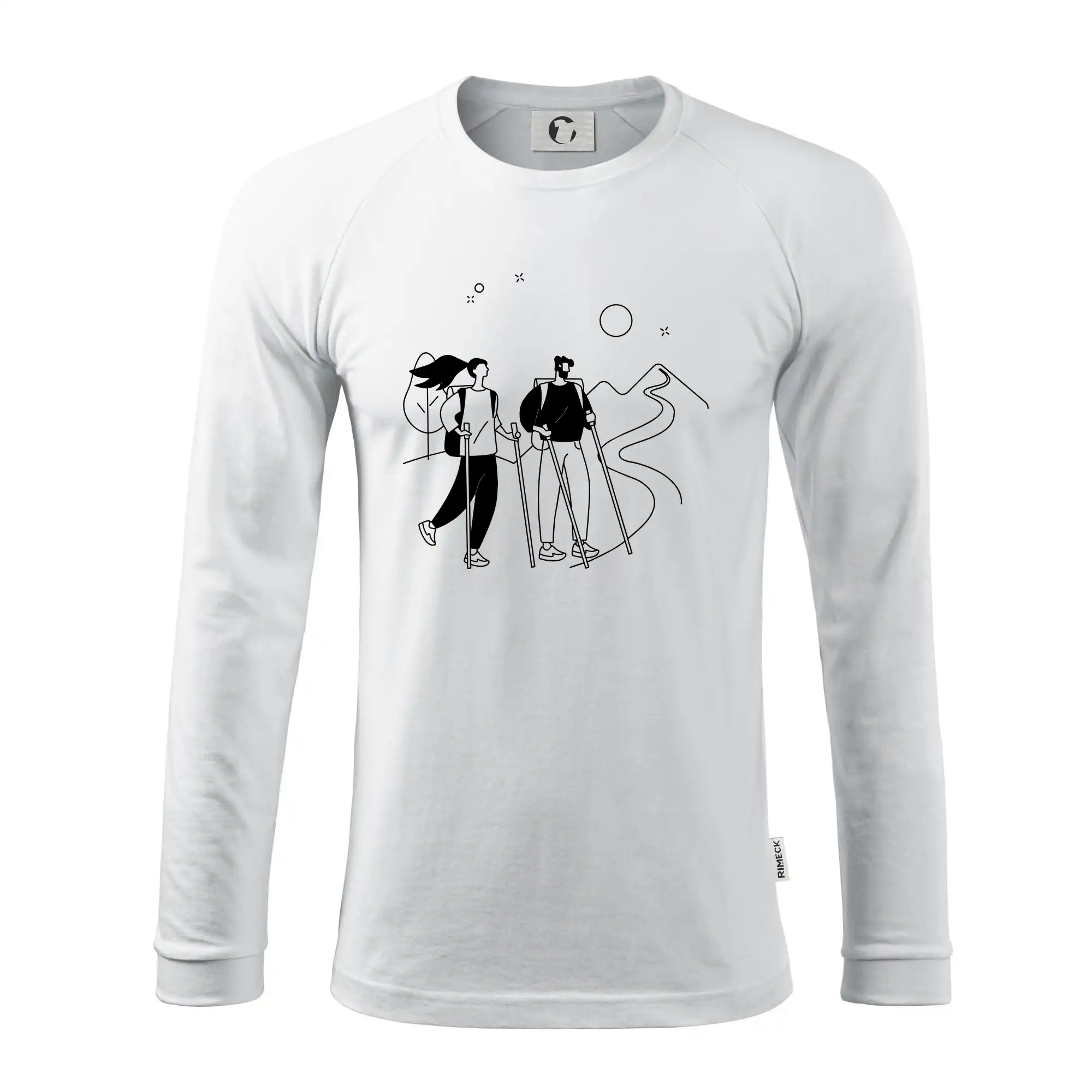 Kreslený pár na výletě