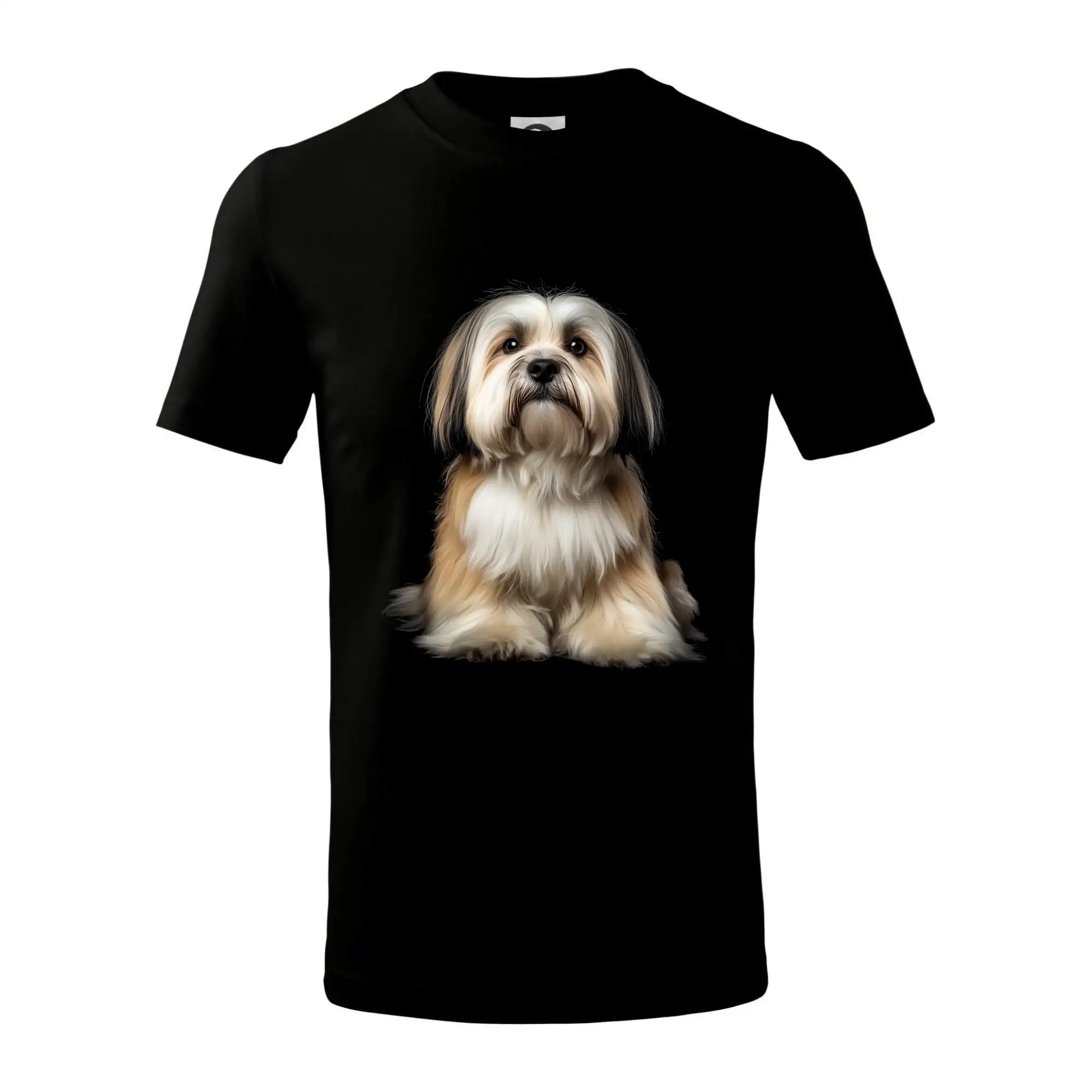 Ostatné psie plemená - Lhasa Apso čierna fotka - Tričko detské bavlnené