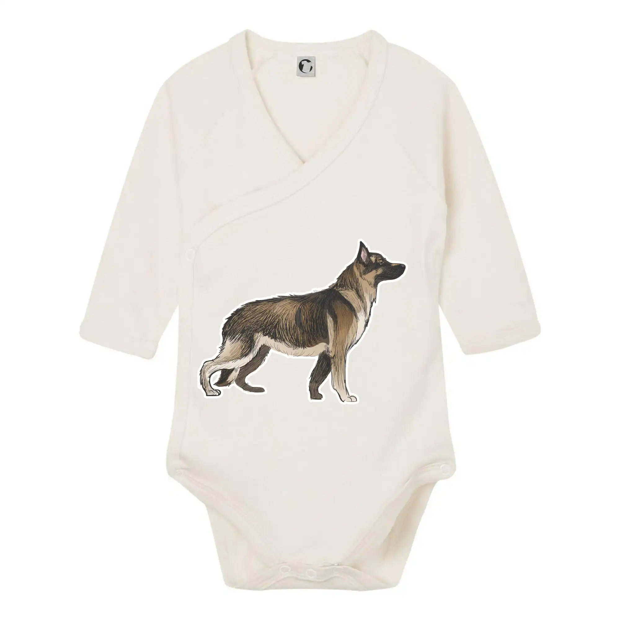 Německý ovčák - hnědý kreslený