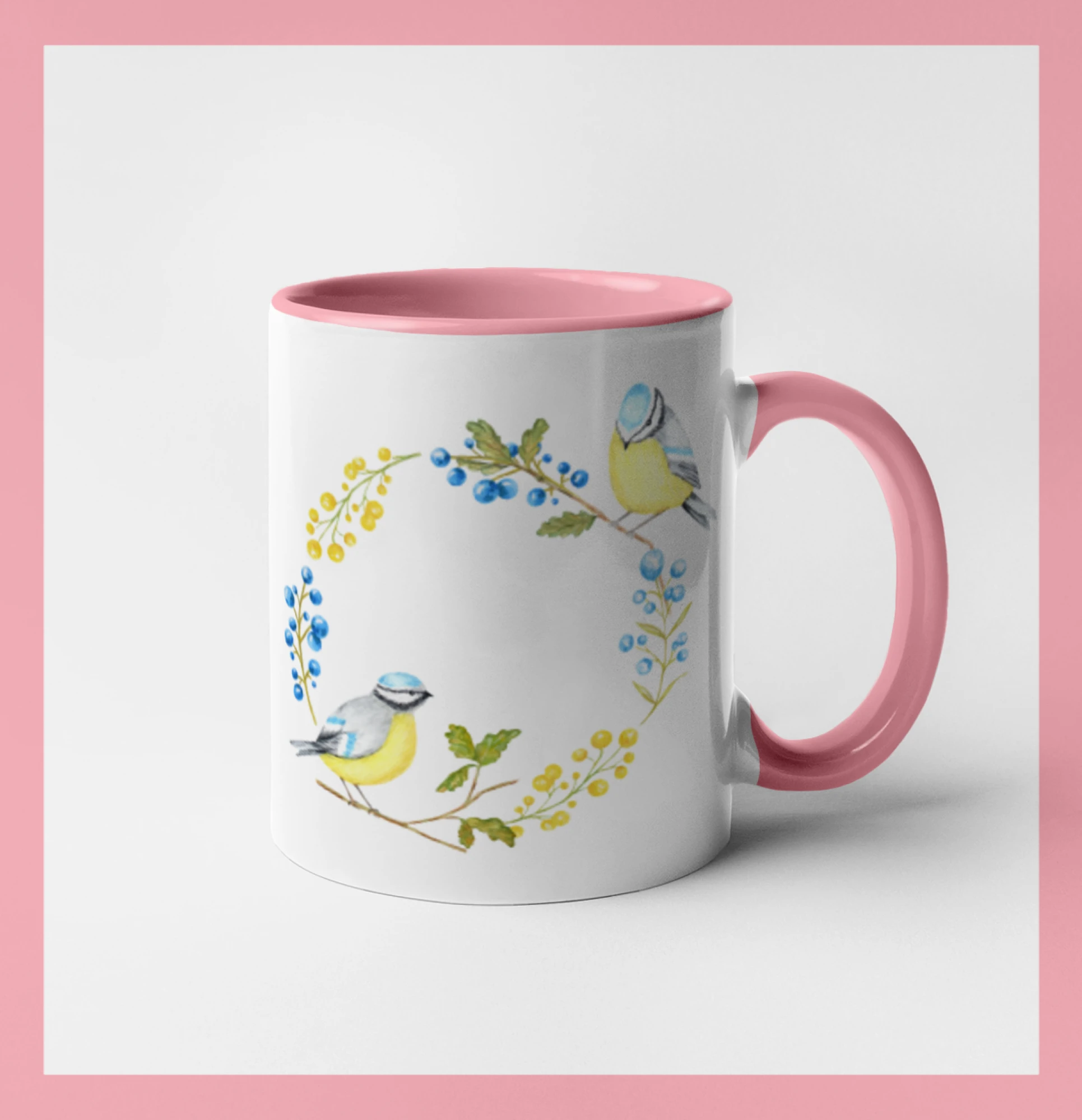 Sýkorky na kruhu z kvetov