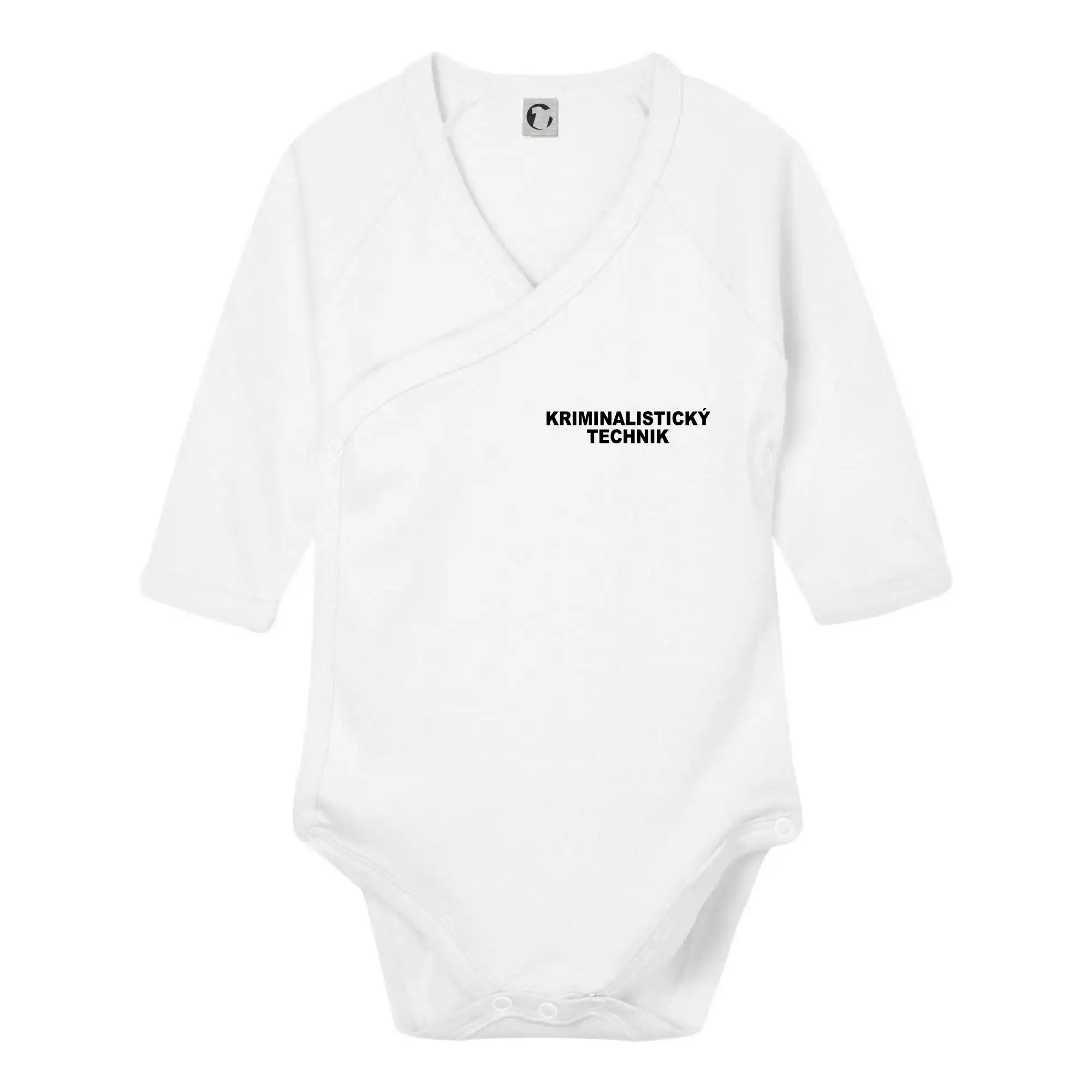 Vtipné tričká do práce - Kriminalistický technik - Body zavinovacie s dlhým rukávom