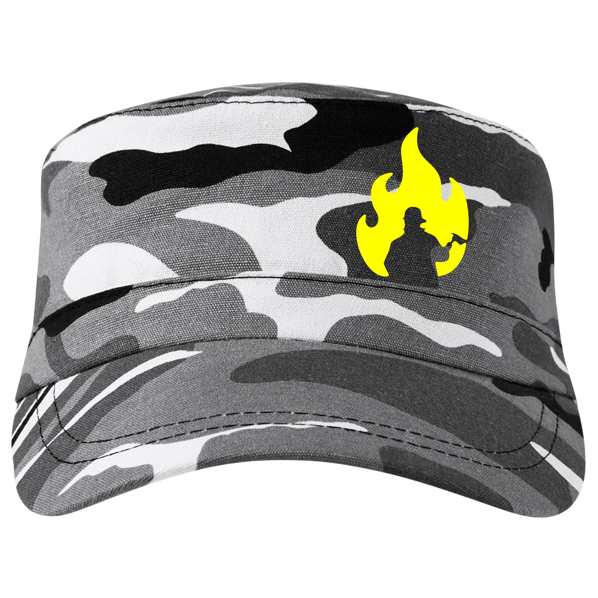 Originálne tričká pre hasičov - Hasiči - Váš názov - FLUO + Reflexná potlač - Šiltovka CAMO