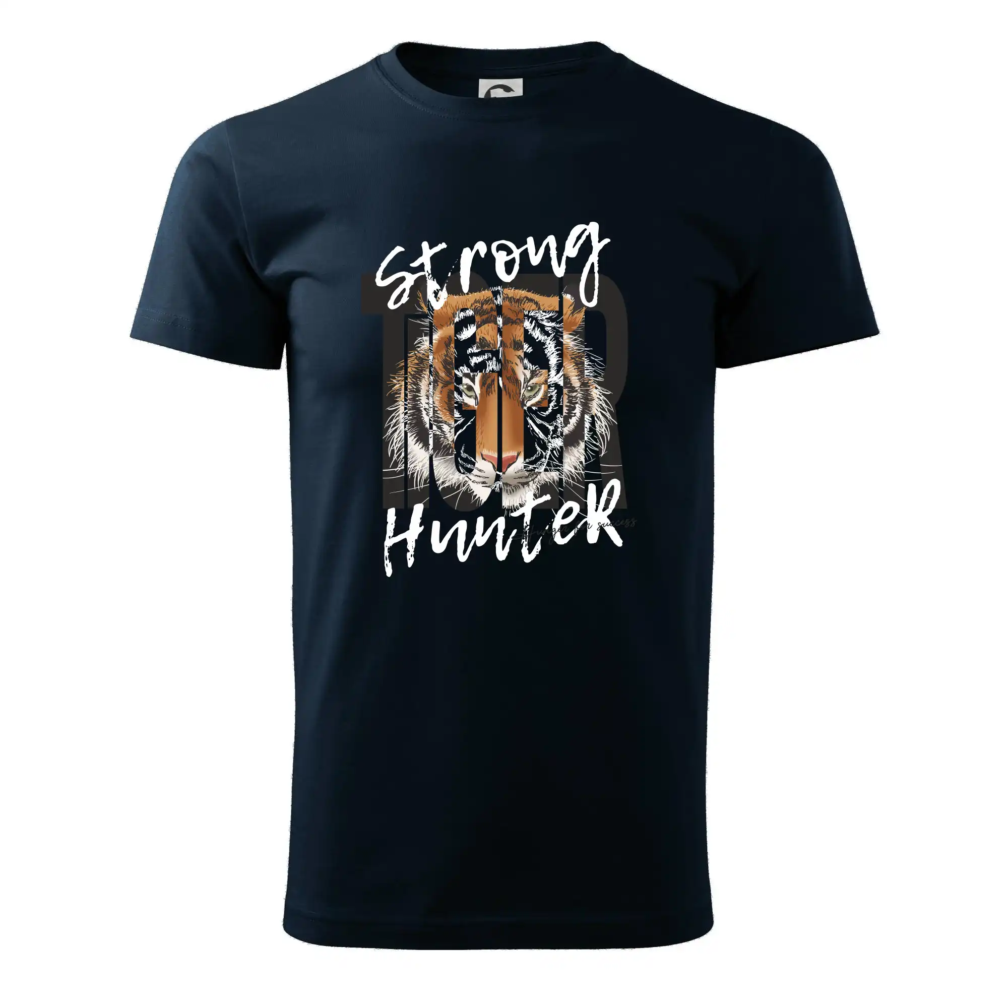 Vtipná tričká s mačkou - Tygr - Strong Hunter - Pánske tričko nižšej gramáže