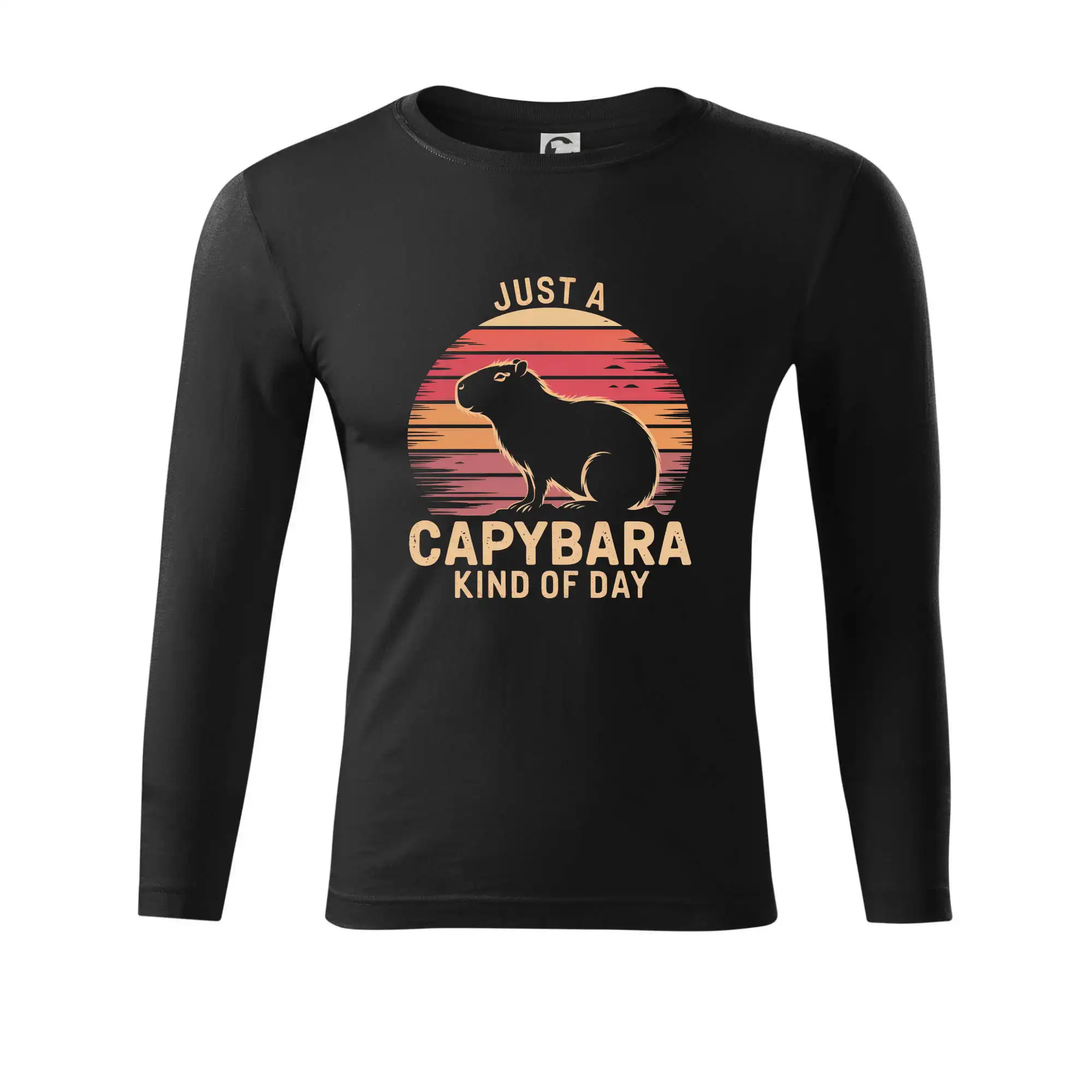 Tričká so zvieratami - Just a Capybara Kind of Day - Tričko Progress s dlhým rukávom