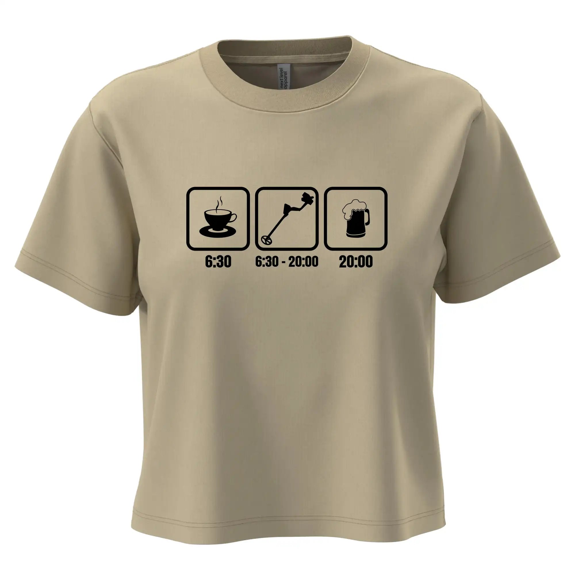 Káva detektor pivo - Boxy cropped tričko OVERSIZE