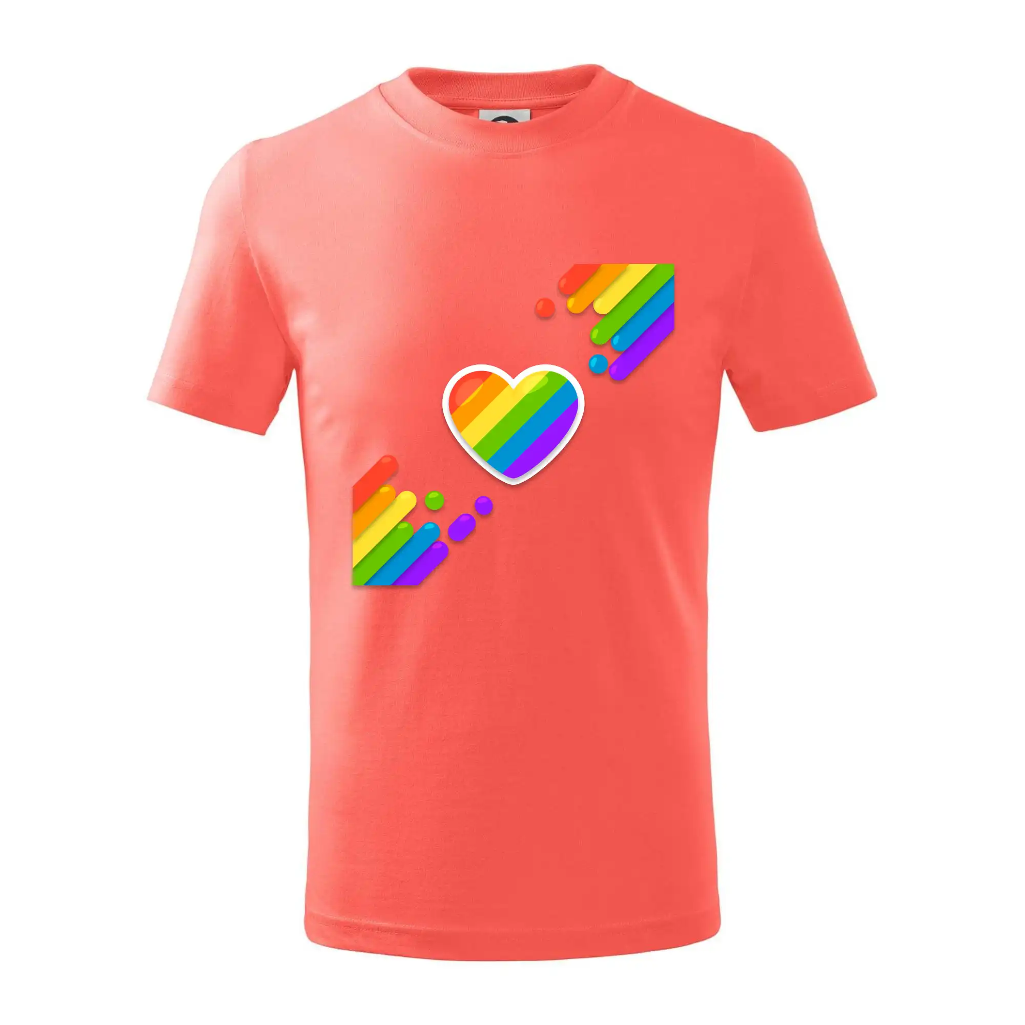 Tričká pre LGBT a Queer komunitu - Srdce uhlopriečne - Tričko detské bavlnené