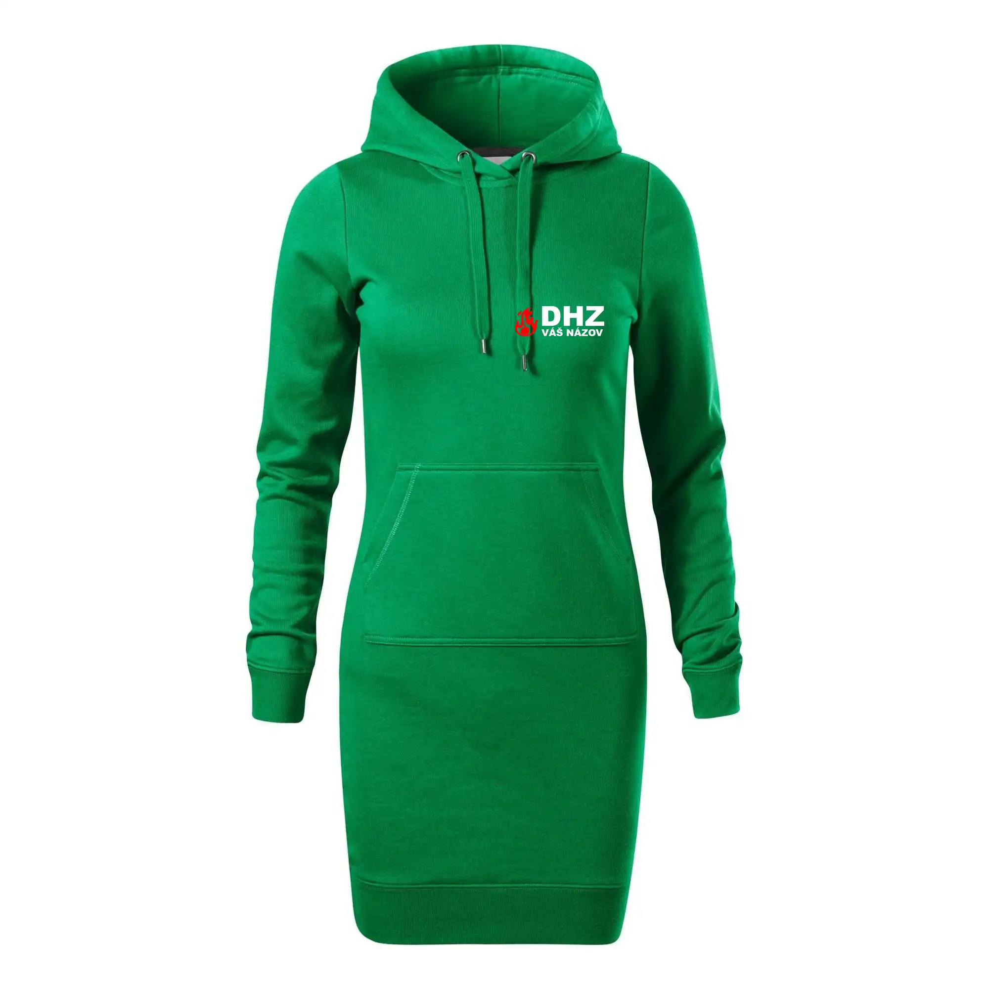 Originálne tričká pre hasičov - DHZ (oheň, názov sboru - vlastný nápis) - Dámska mikina dlhá Snap