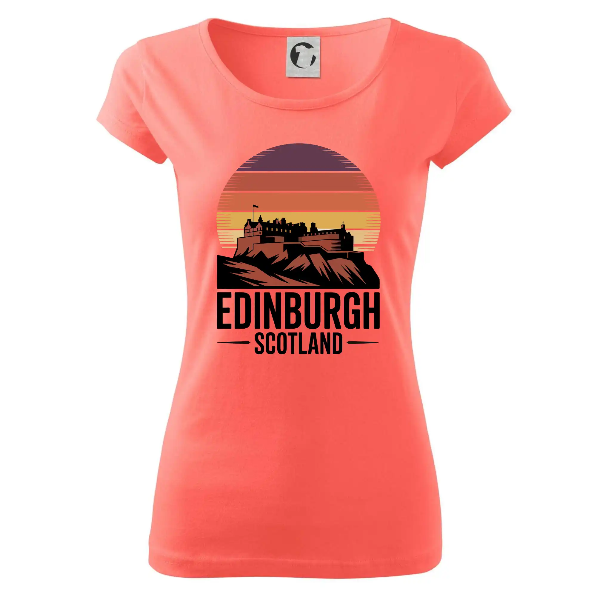 Motívy štátnych vlajok - Scotland Edinburgh Castle - Dámske tričko Pure