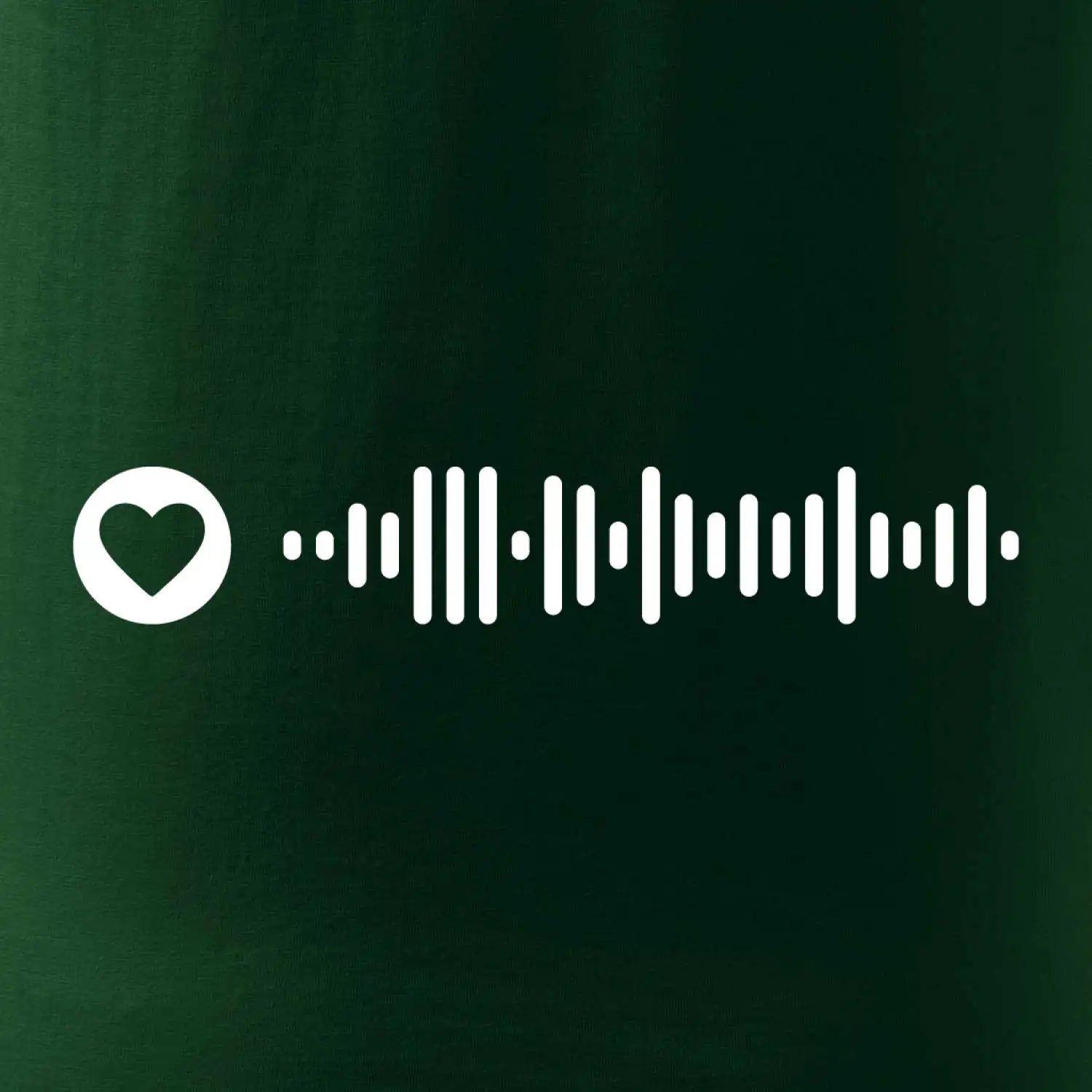 Zamilovaný Spotify kód na prsu