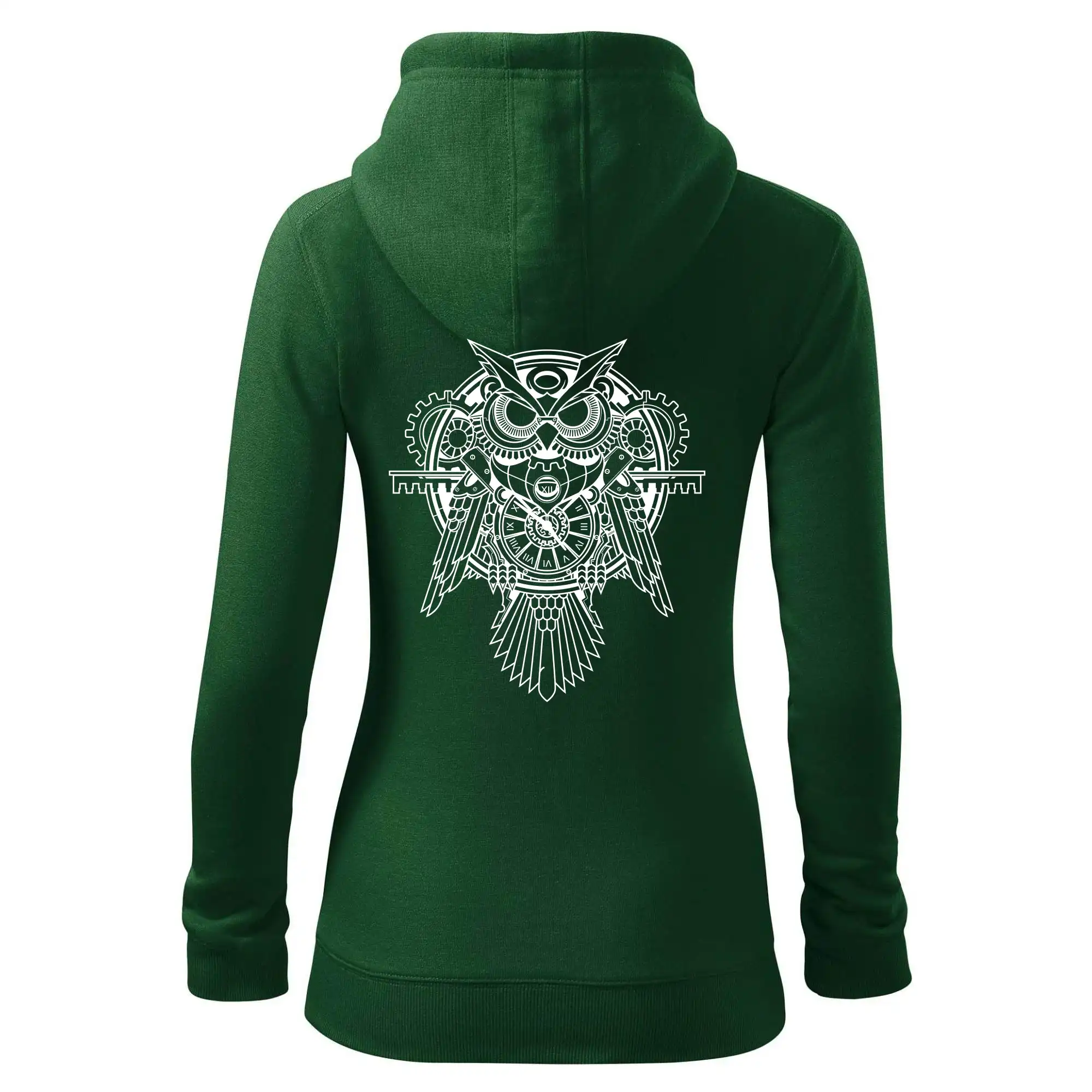 Steampunk sova černobílá