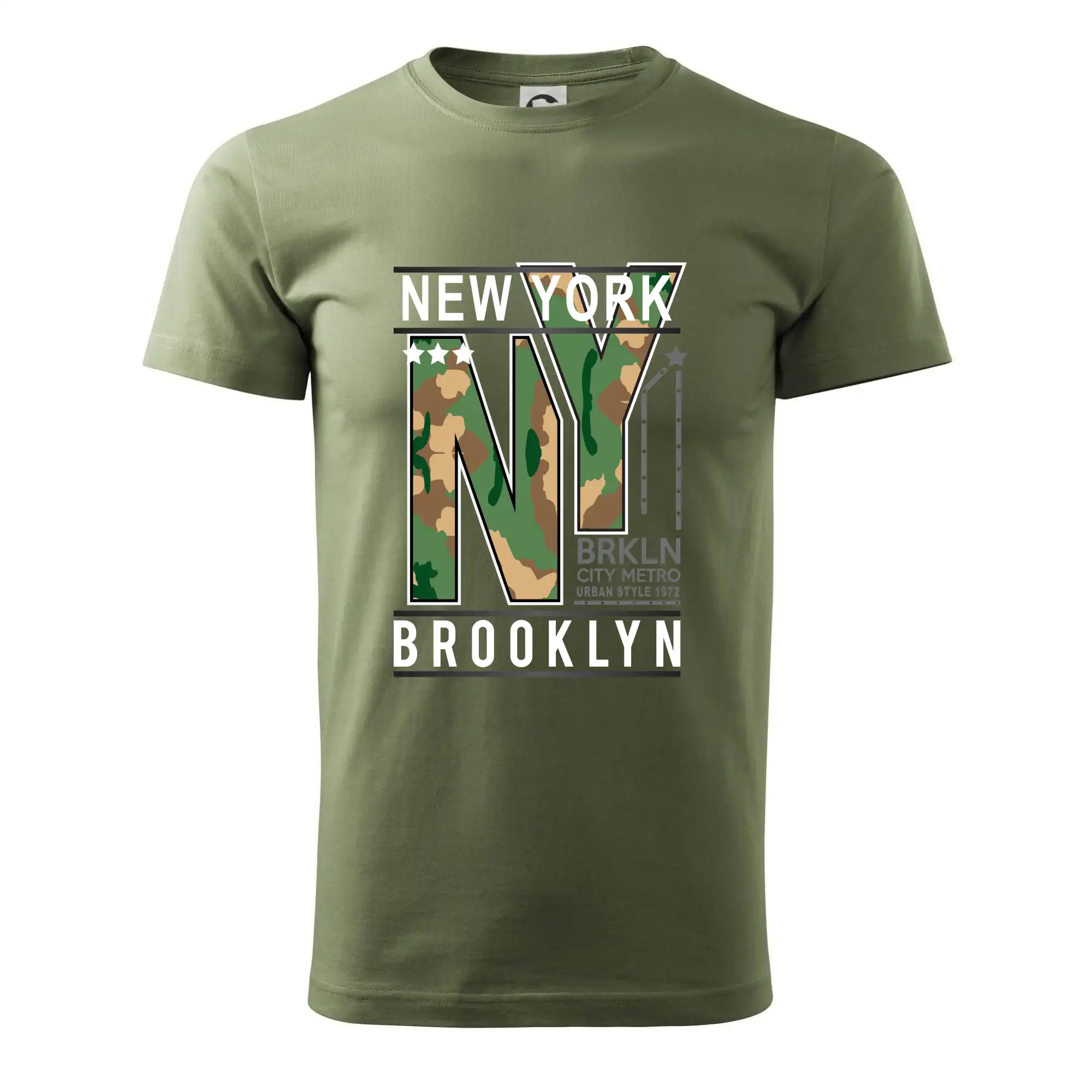 Tričká USA - New York Brooklyn - maskáč - Pánske tričko nižšej gramáže