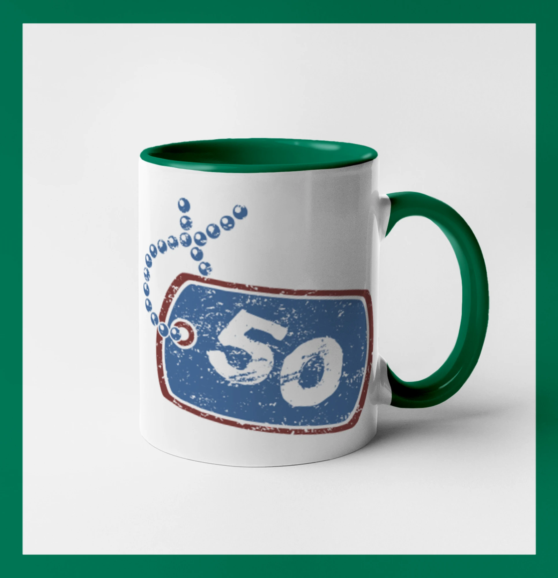 50 na krku štítek