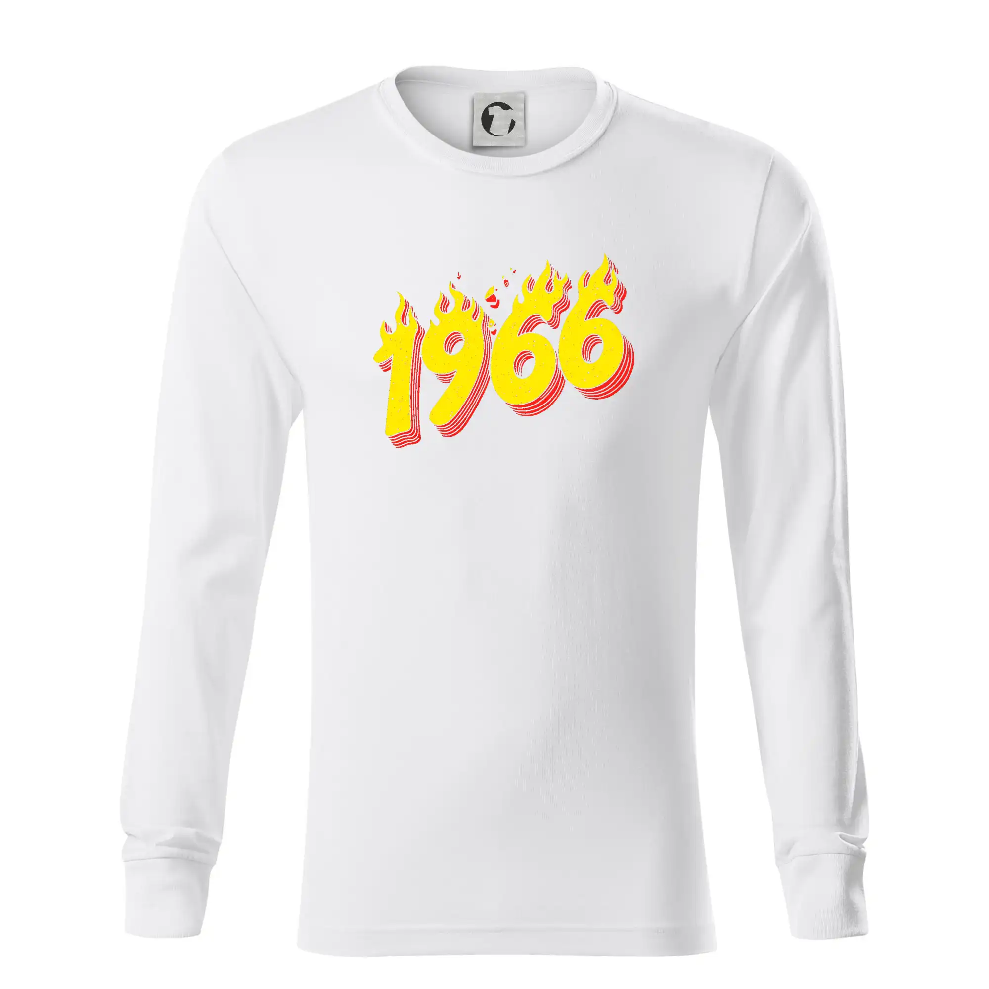 Trička s ročníkom 1966 - Narodeniny v ohni 1966 - Tričko s dlhým rukávom LS R05