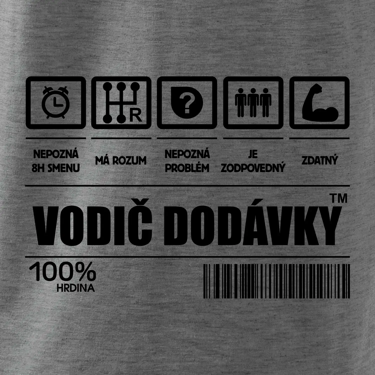 Čiarový kód - Vodič dodávky