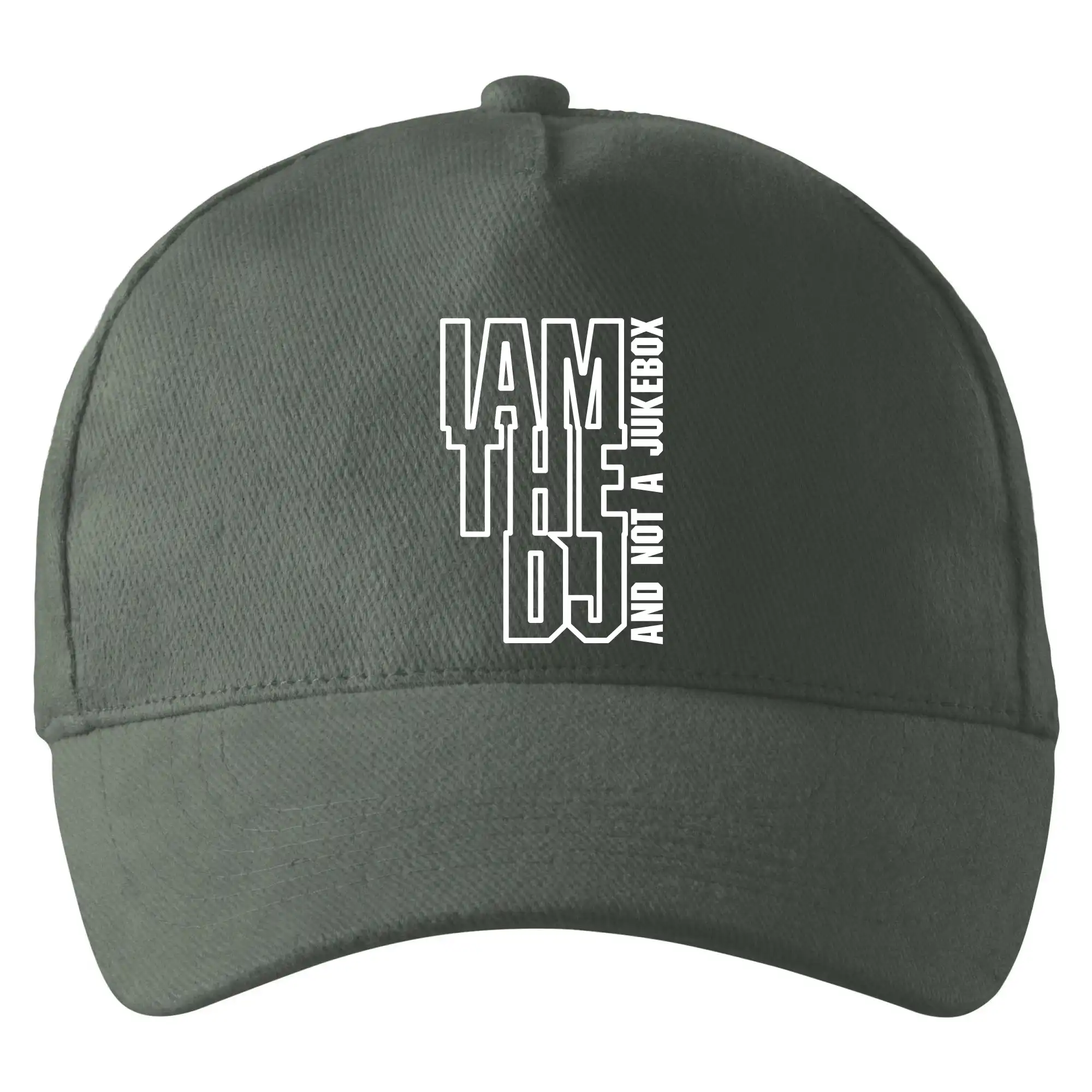 Tričká na párty - Iam the dj and not a jukebox na výšku - Šiltovka so zahnutým šiltom a mosaznou sponou