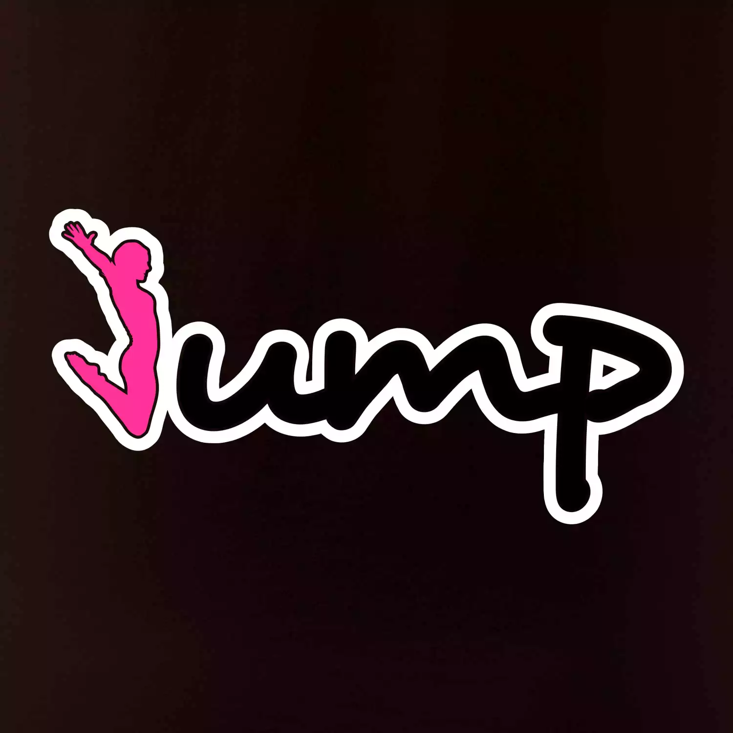 Jump - nápis a panáček