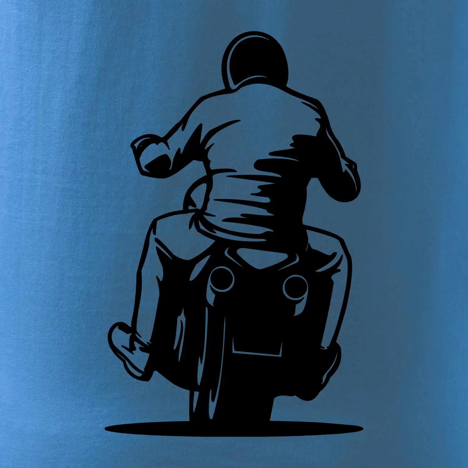 Motorkář na zádech - chopper