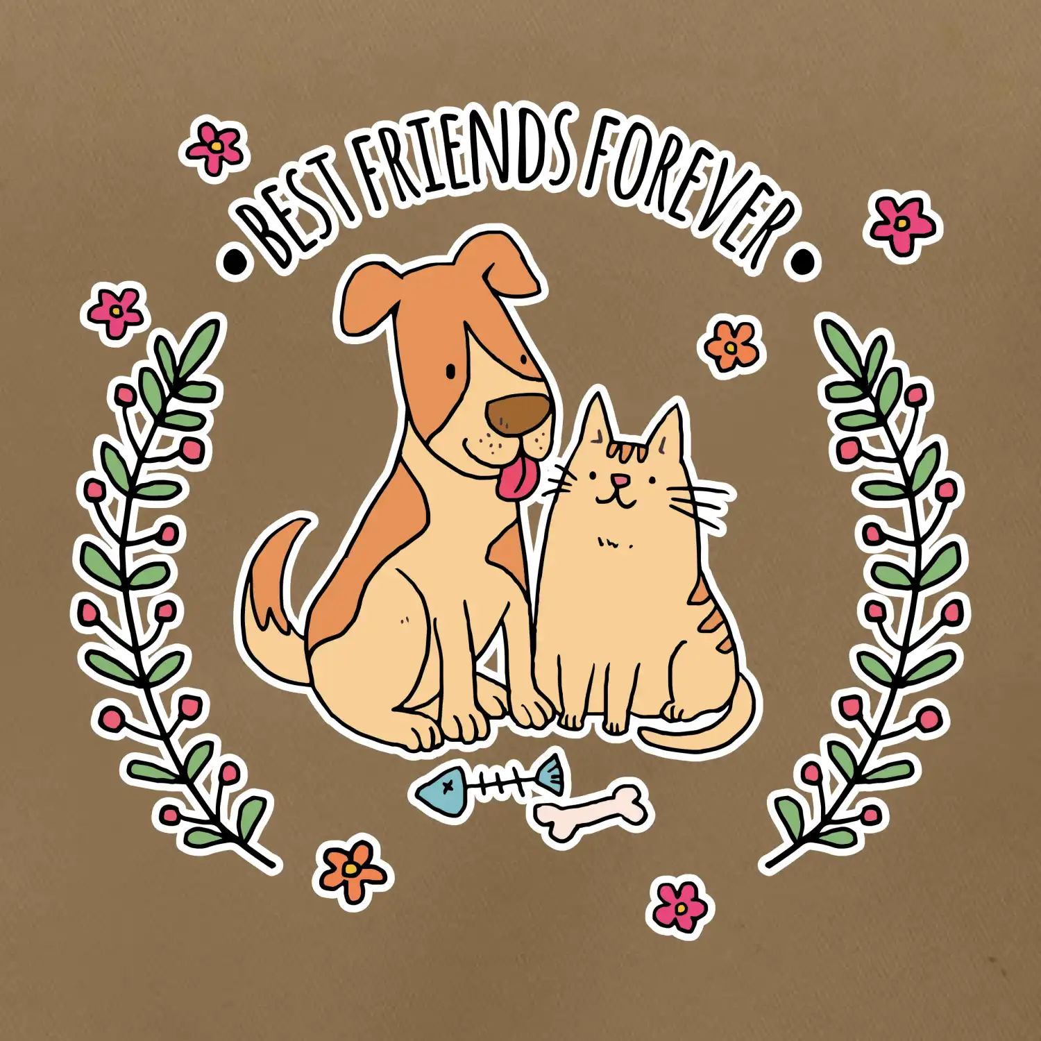 Kočka a pes best friends