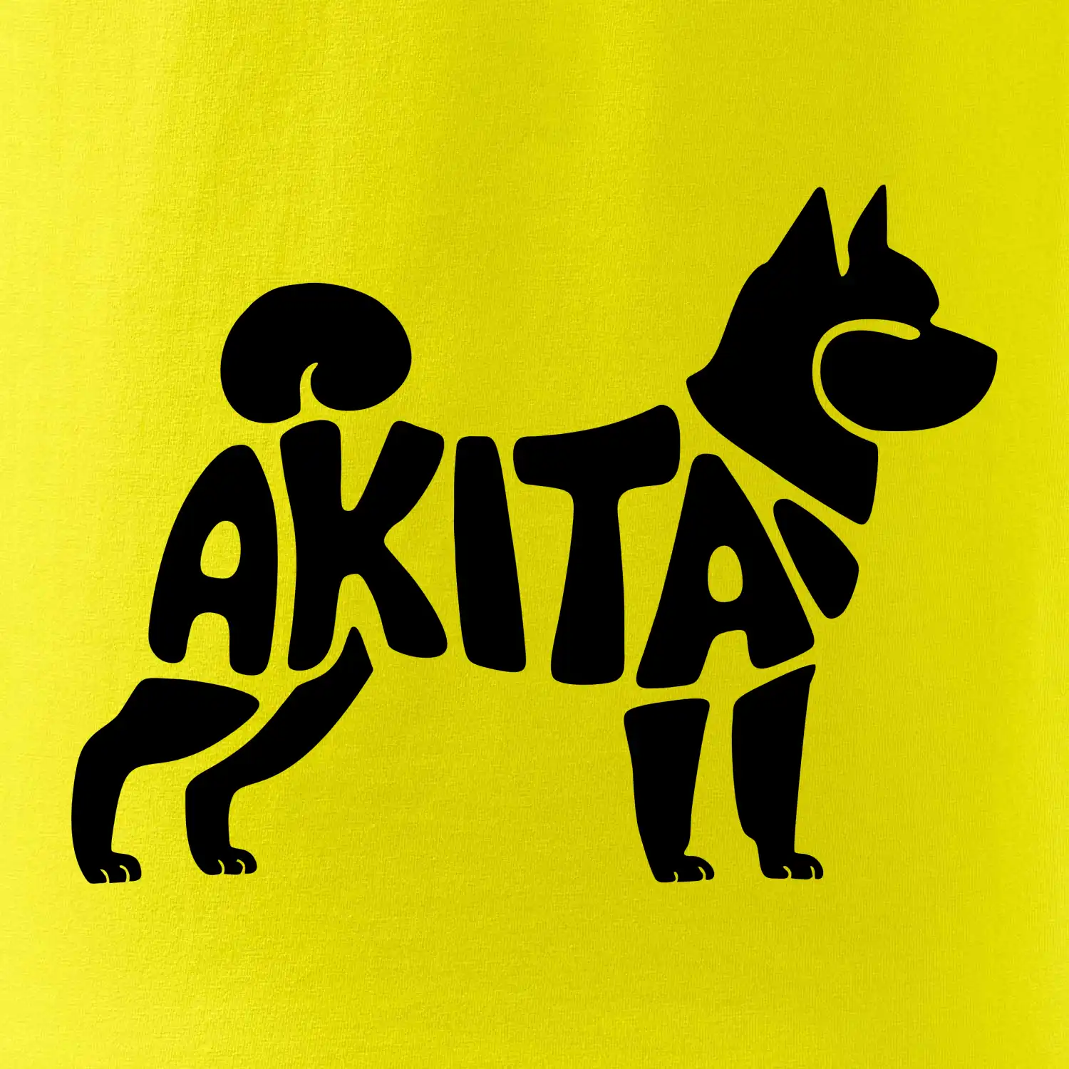 Akita Inu - Nápis v těle