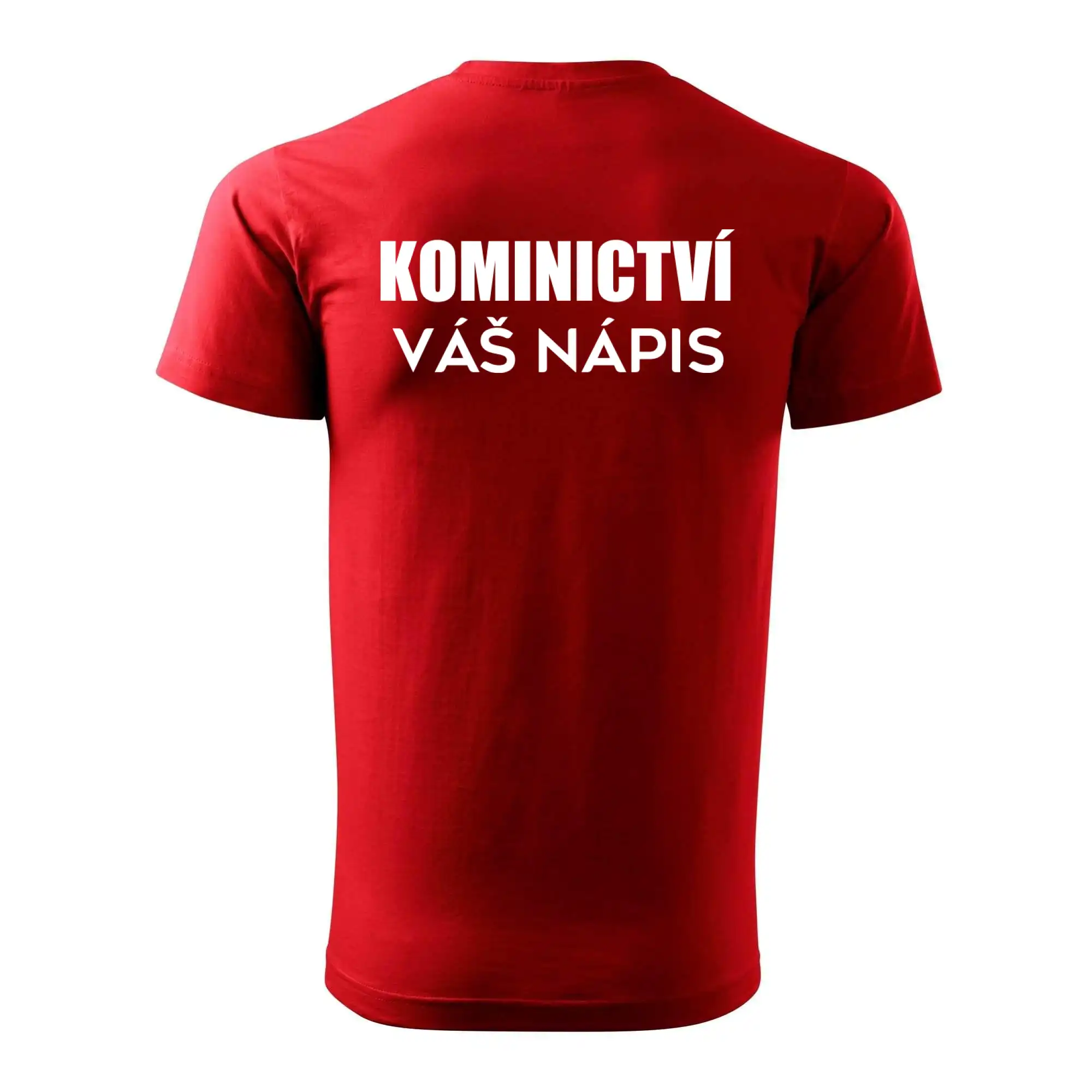 Kominík logo + nápis na zádech