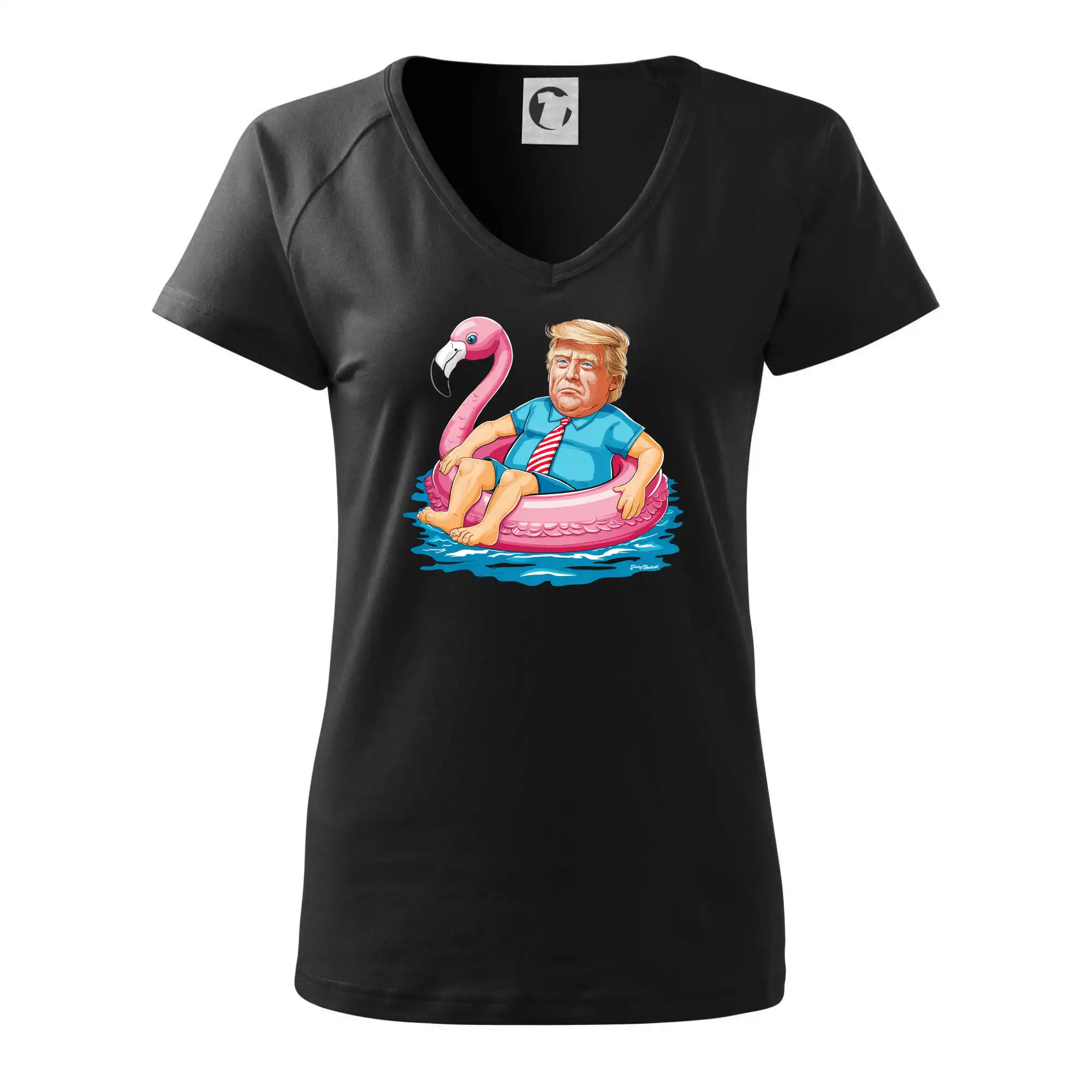 Politické tričká - Trump a plameniak - Tričko dámske Dream