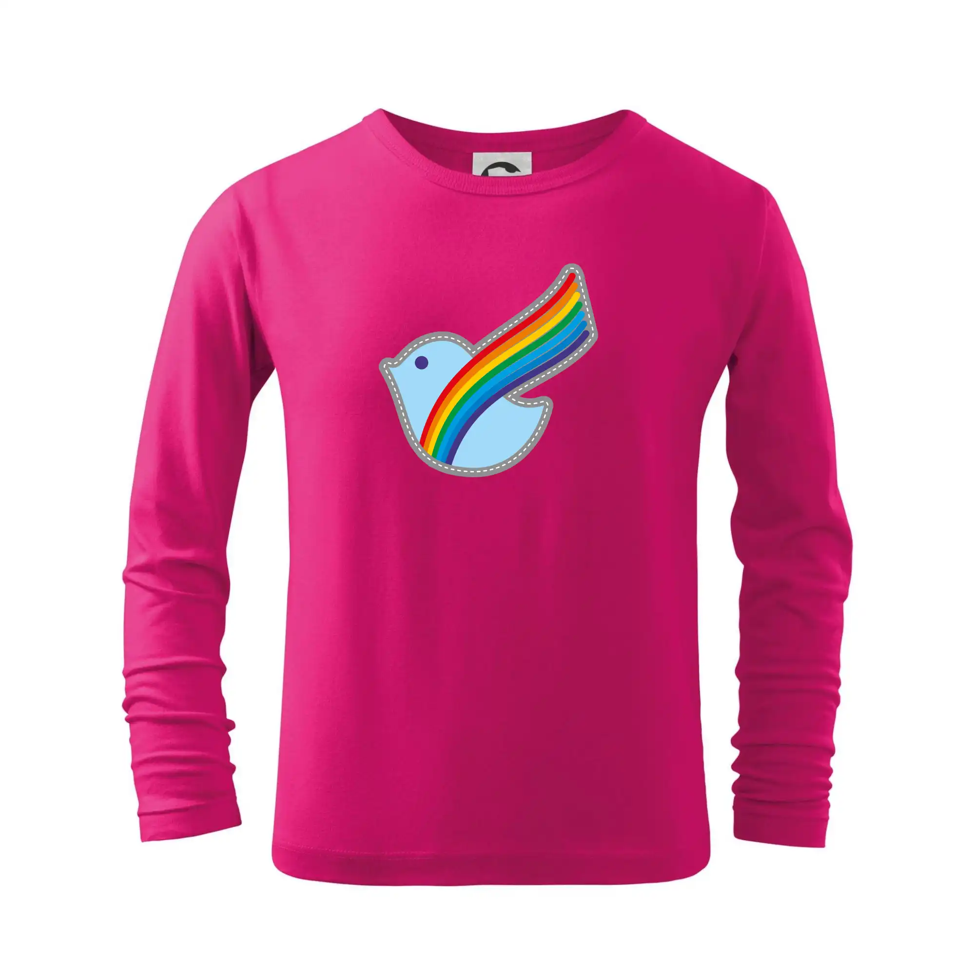 Tričká pre pohodový ľudí - Dúhová holubica - Tričko detské Long Sleeve