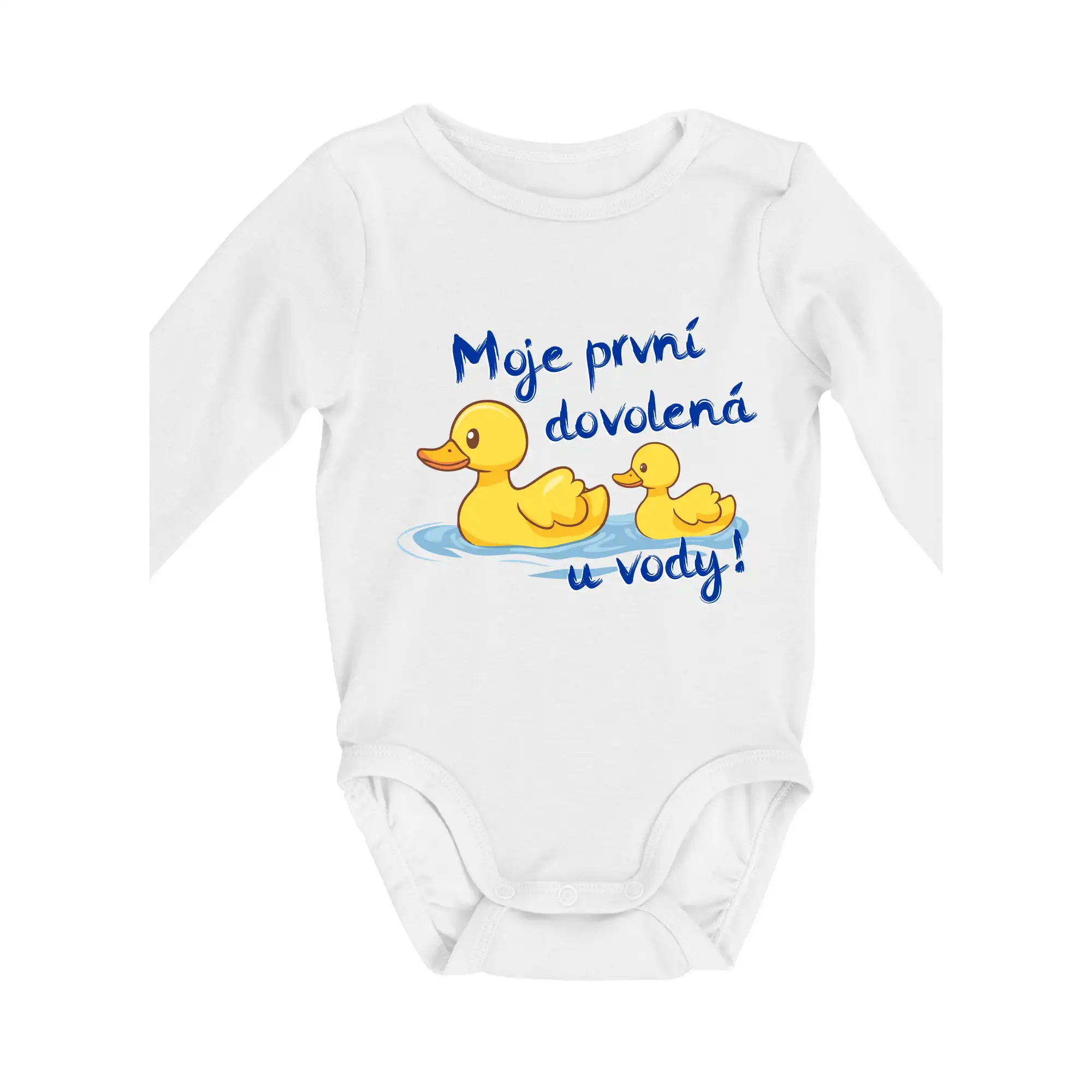 Moje první dovolená u vody - kluk - Body dojčenské s dlhým rukávom