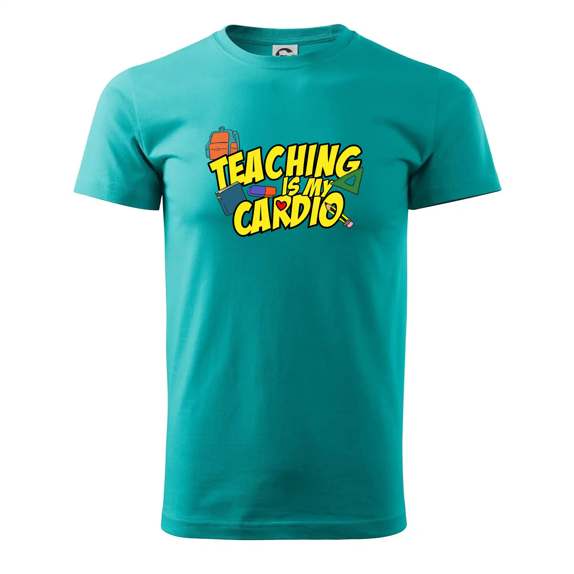 Učiteľské tričká - Teaching is my cardio - Pánske tričko nižšej gramáže