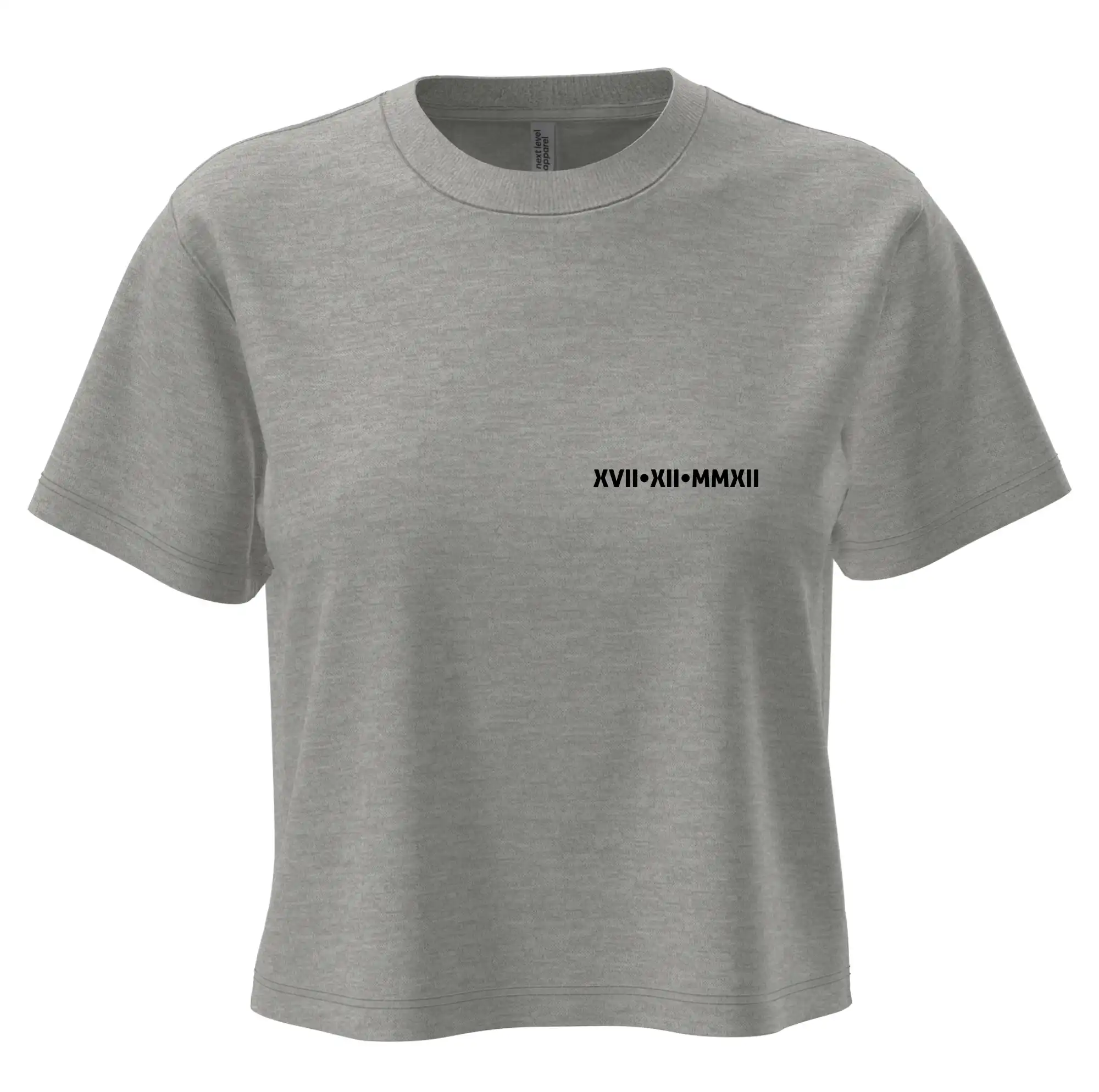 Tričká pre zamilovaných - Dátum výročia a iniciály - Boxy cropped tričko OVERSIZE