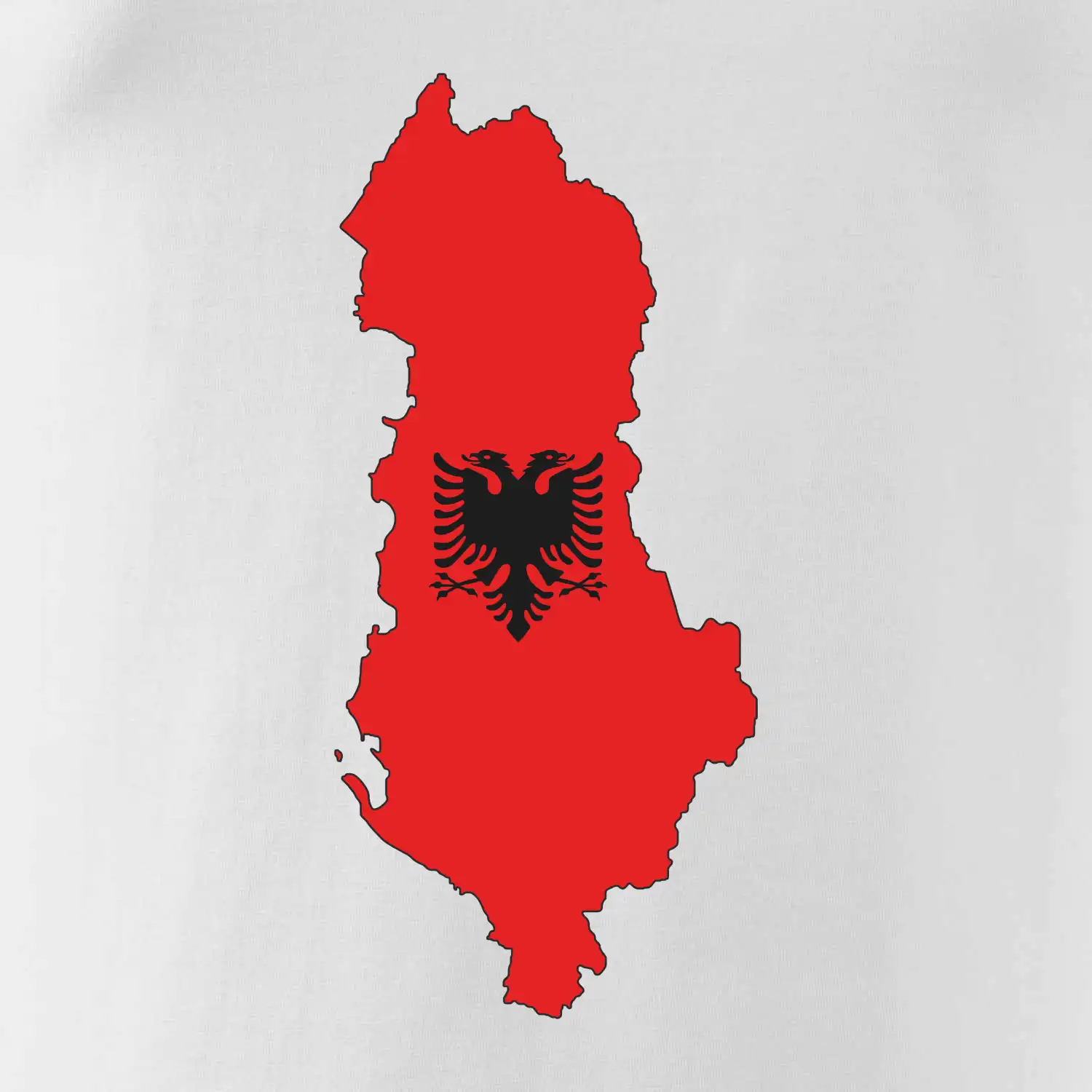 Albánie mapa a znak