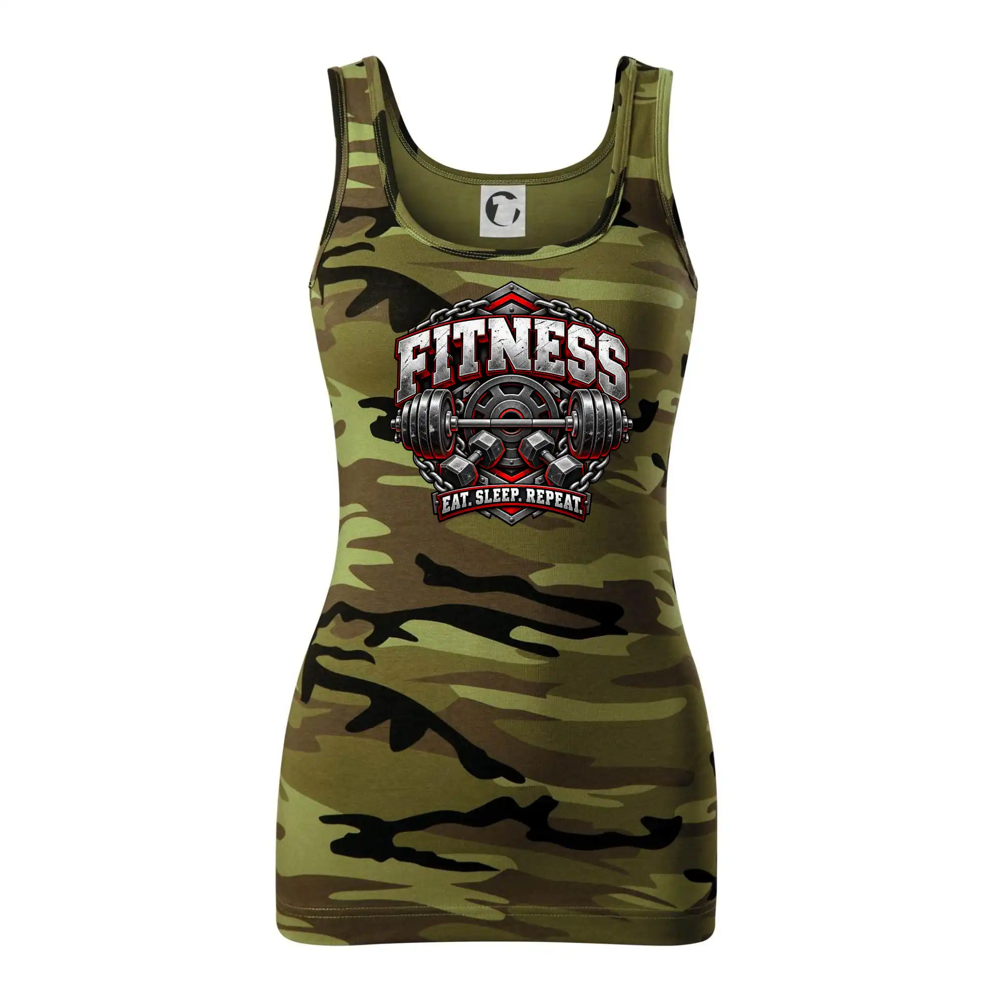 Fitness činka a závaží eat sleep repeat