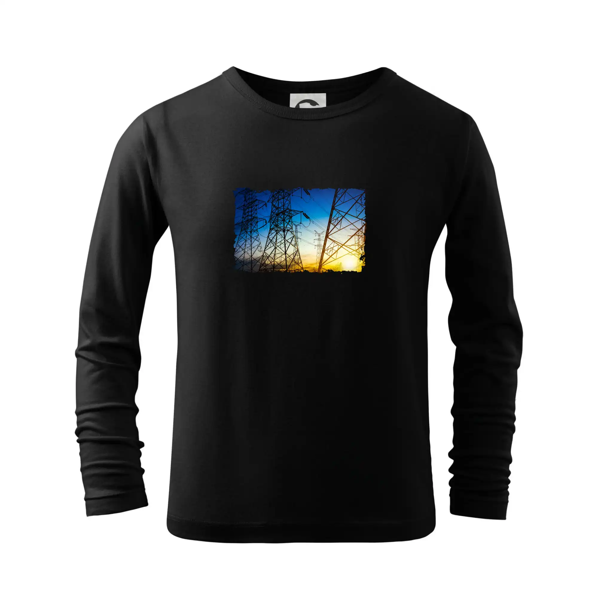 Vtipné tričká do práce - Fotka stožiarov vysokého napätia - Tričko detské Long Sleeve