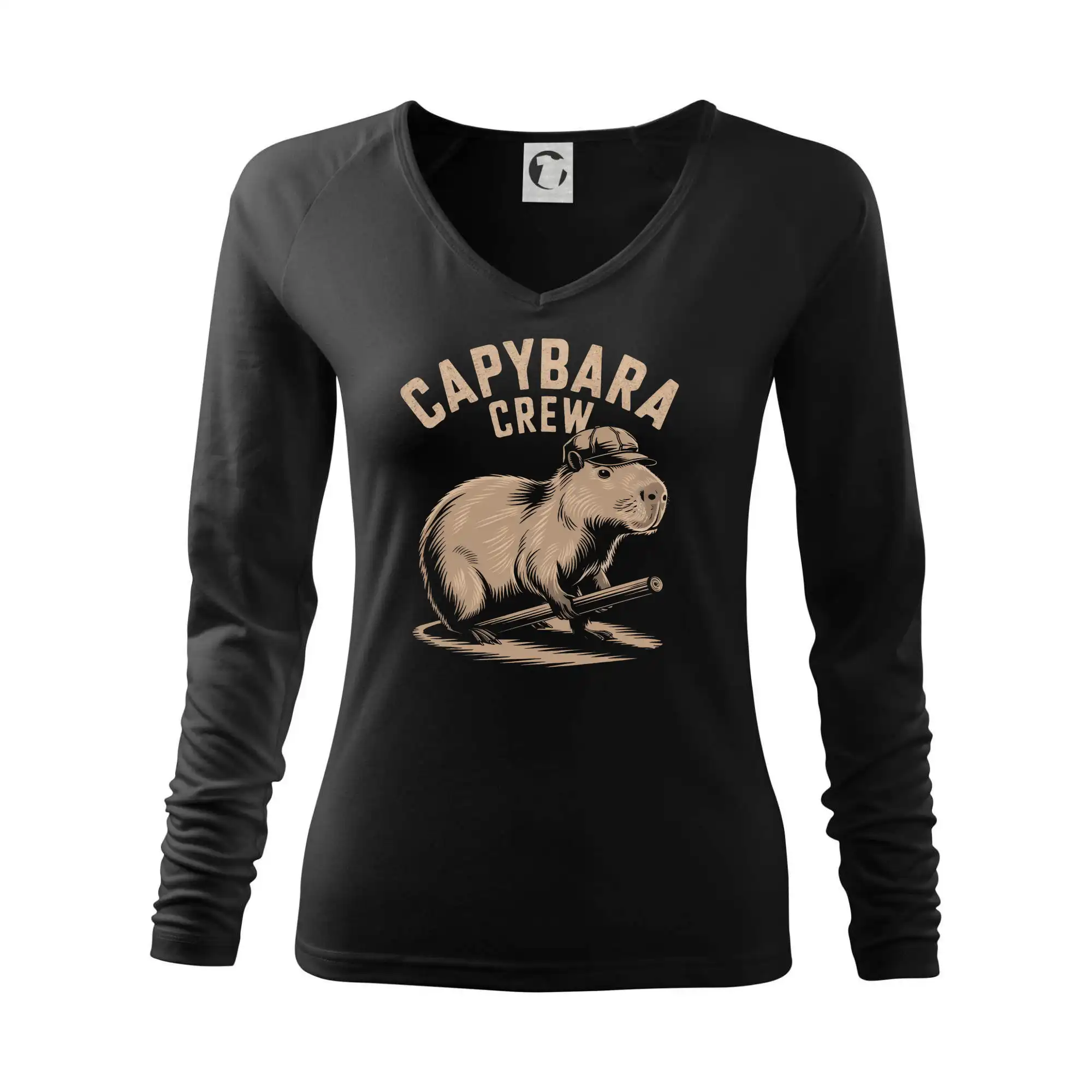 Tričká so zvieratami - Capybara crew - Tričko dámske Elegance