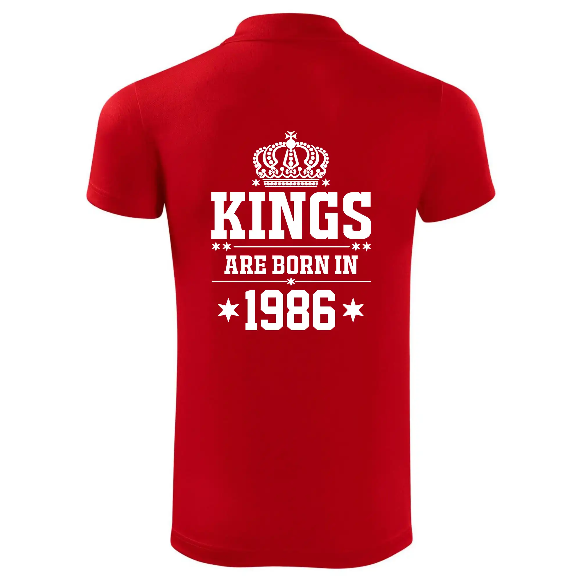 Trička s ročníkom 1986 - Kings are born in 1986 - Polokošeľa Victory (športové)