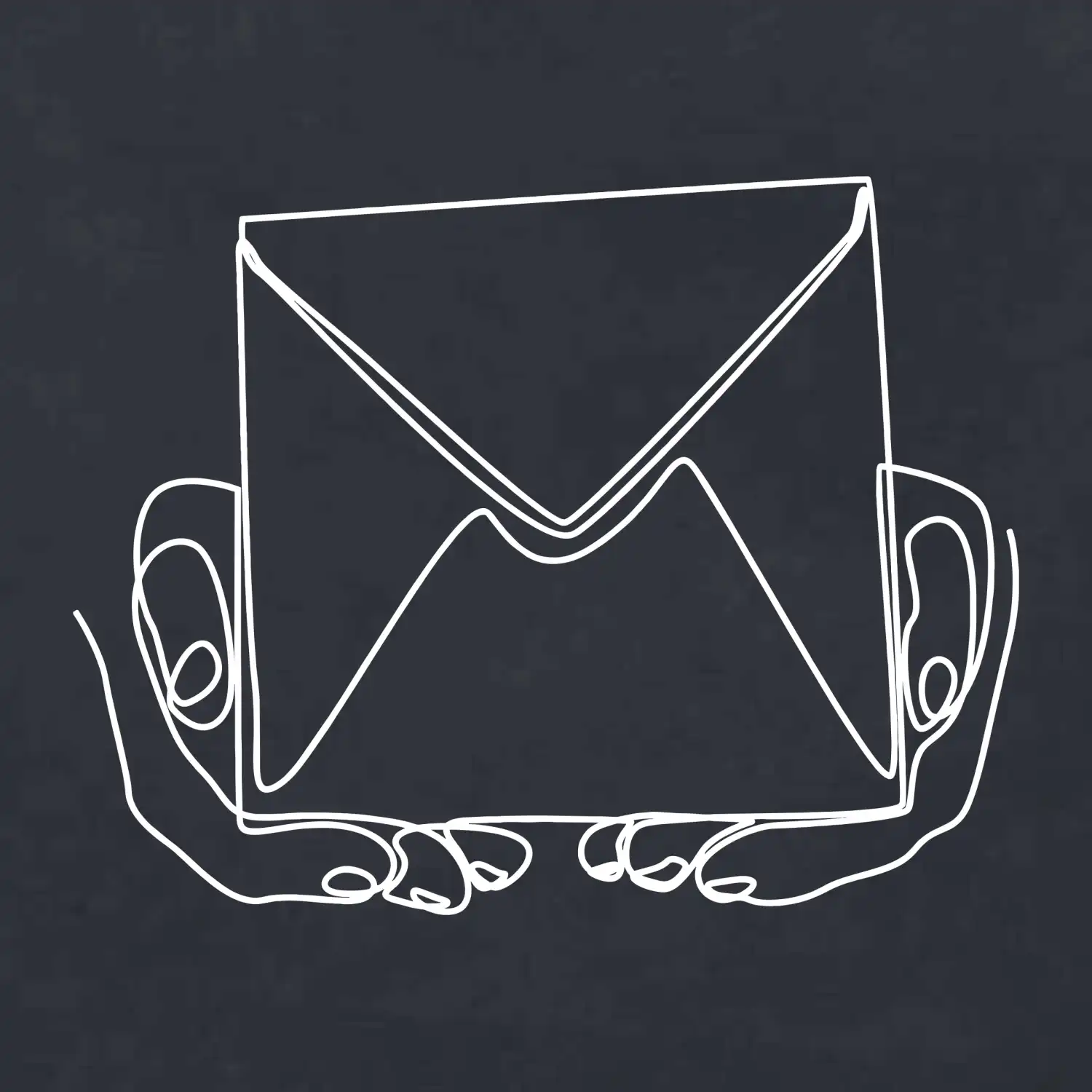 Obálka pošták jedním tahem