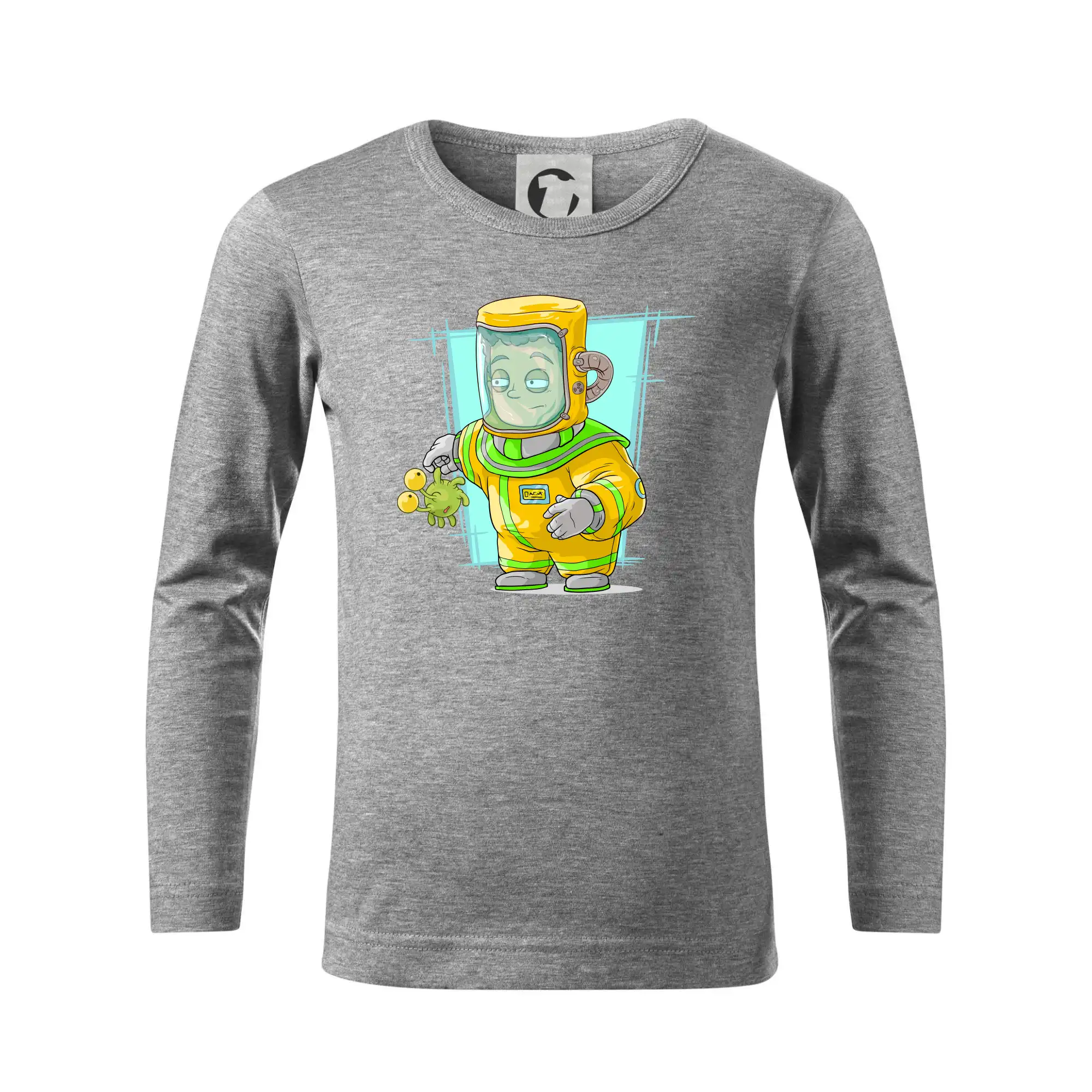 Vesmirne tričká - Vesmírny vojak tyrkysový - Tričko detské Long Sleeve