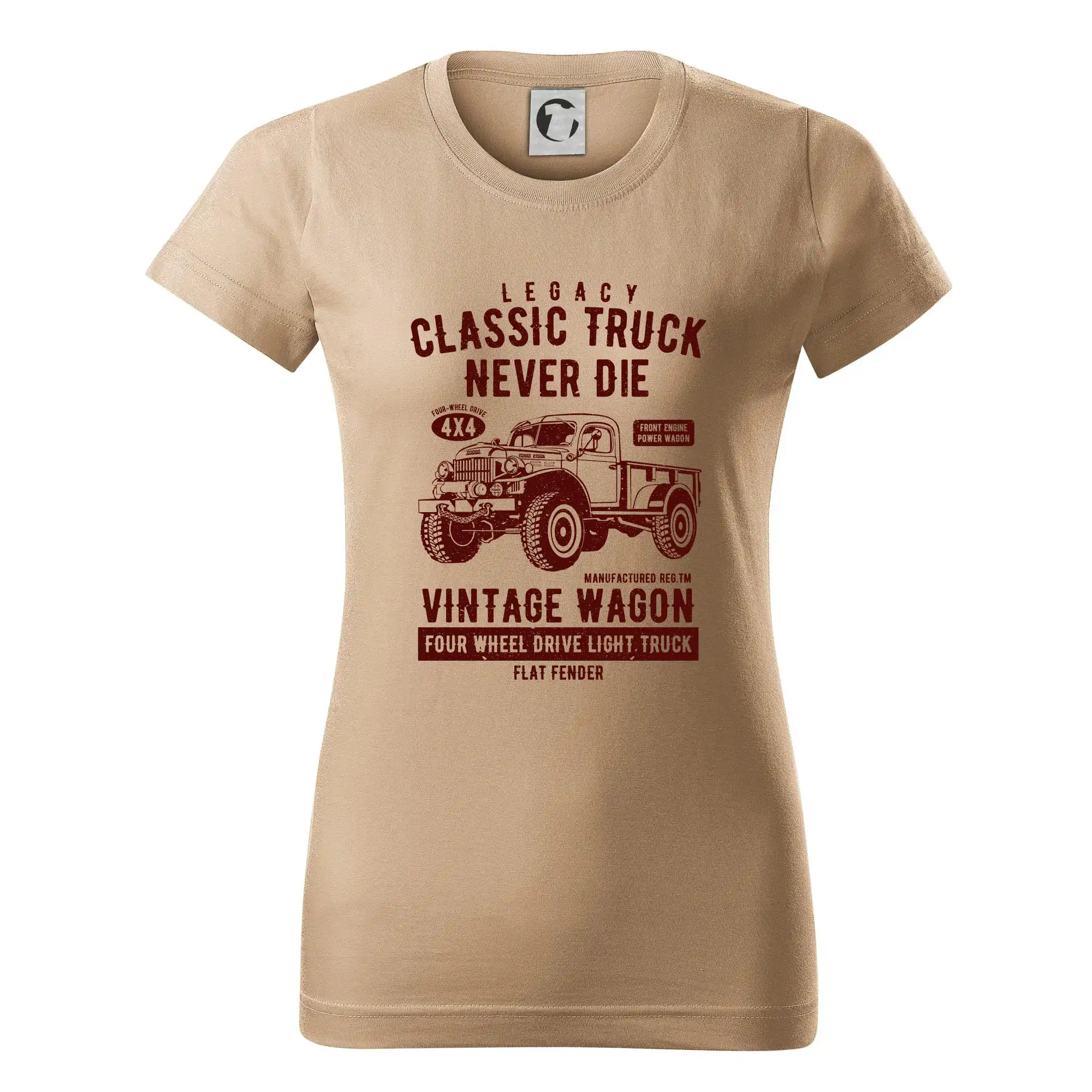 Tričká s kamionmi a nákladiakmi - Classic Truck - Dámske tričko basic - ľahko voľnejšie a dlhšie