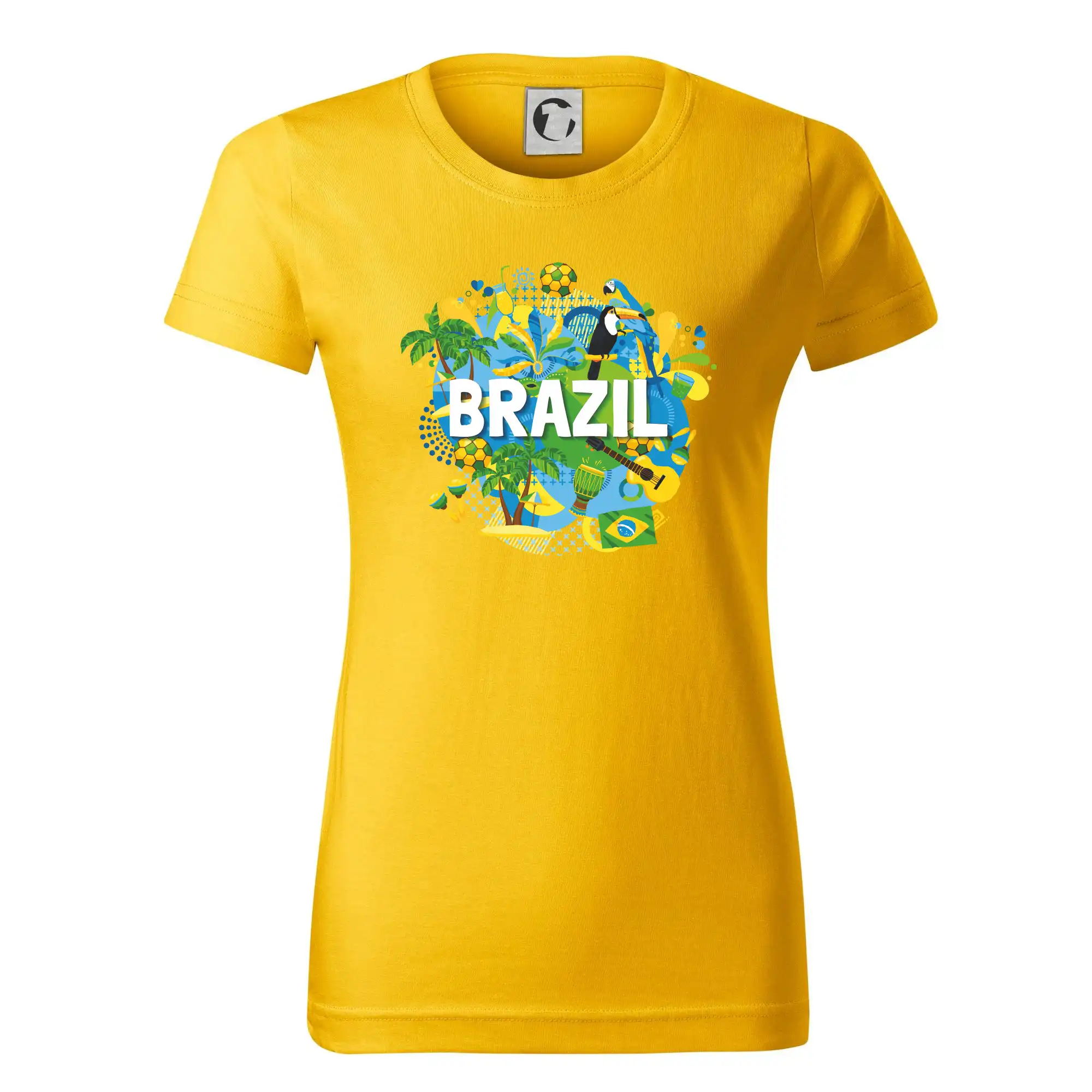 Ostatné mestá / miesta - Brazília Farebný obrázok - Dámske tričko basic - ľahko voľnejšie a dlhšie