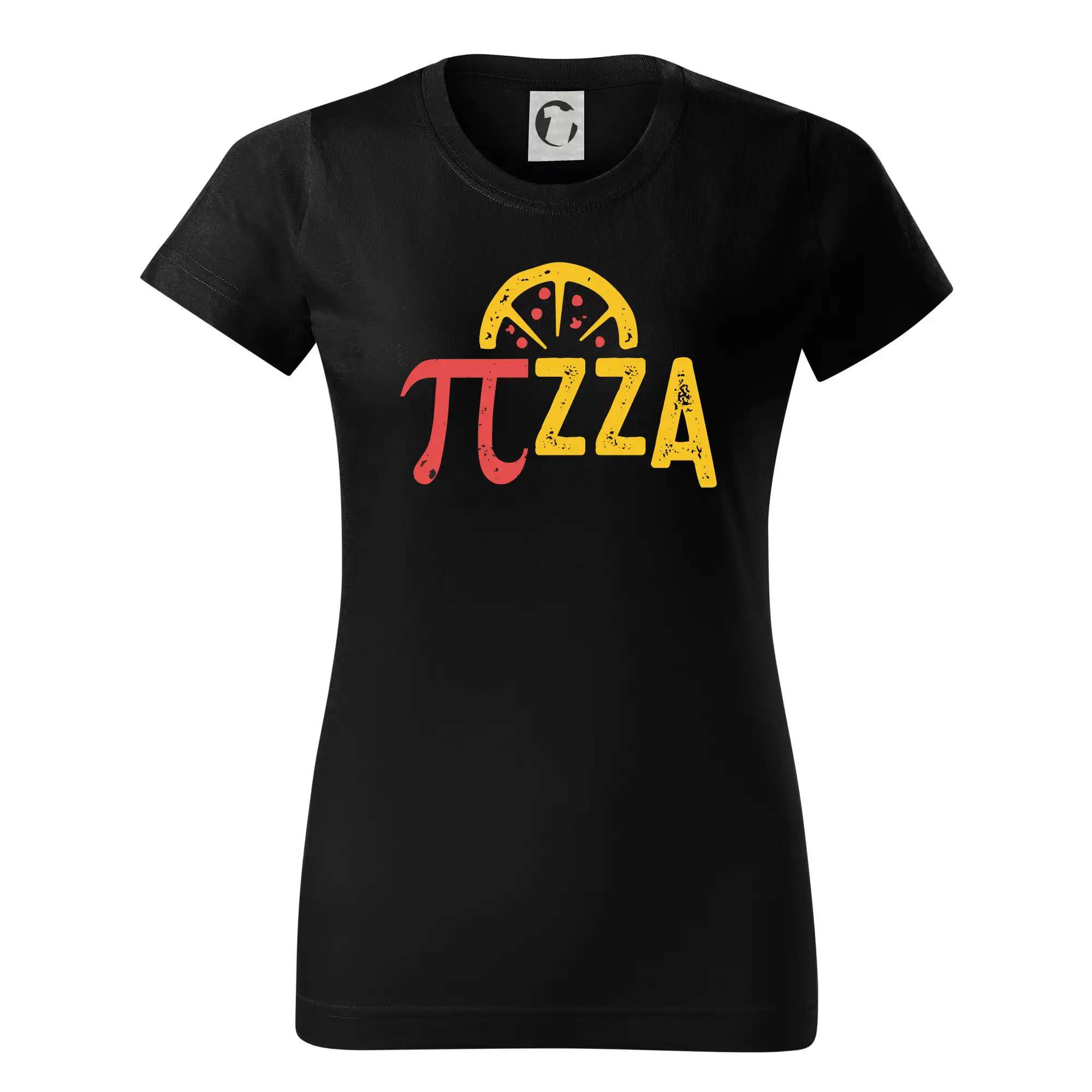 Vtipné tričká pre matematiky - Pi- za pizza - Dámske tričko basic - ľahko voľnejšie a dlhšie