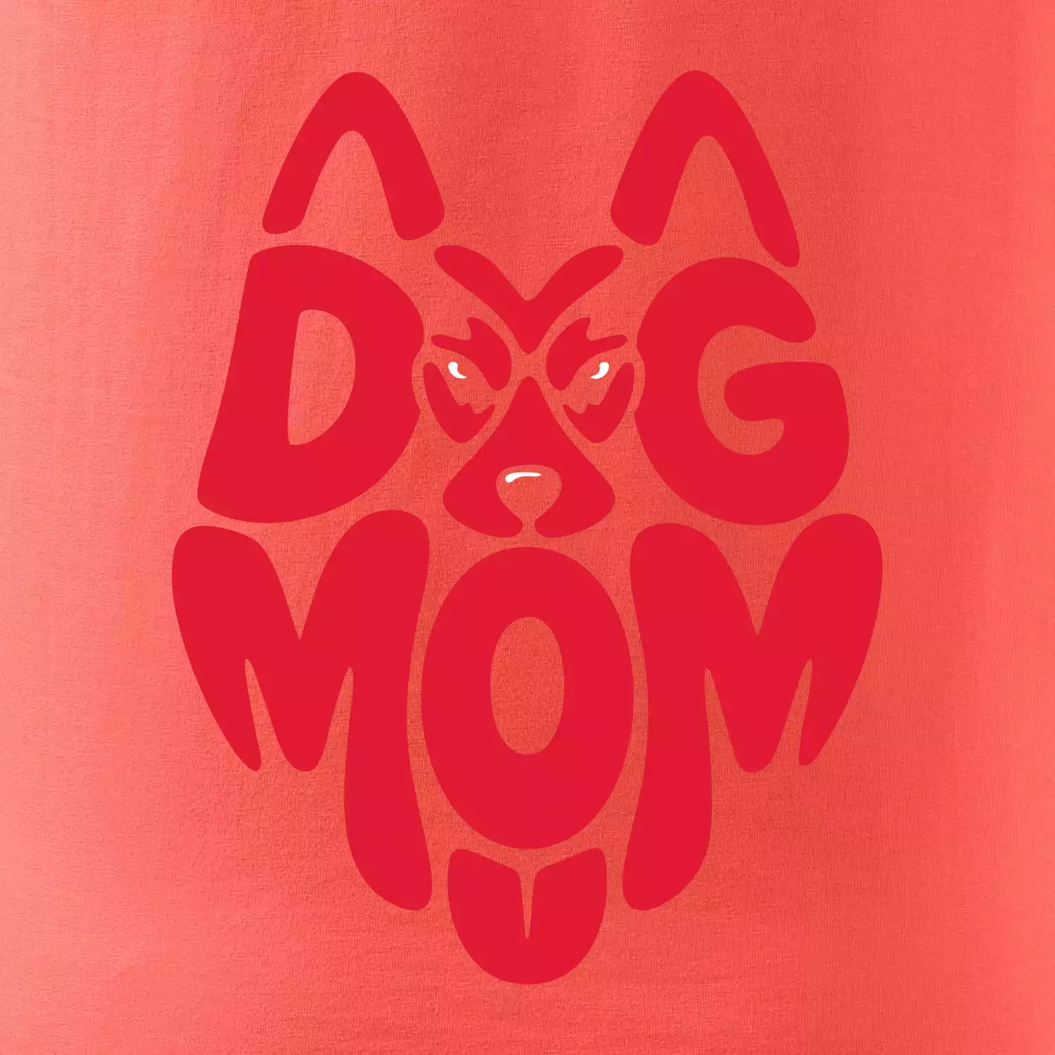 Dog mom nápis v hlavě