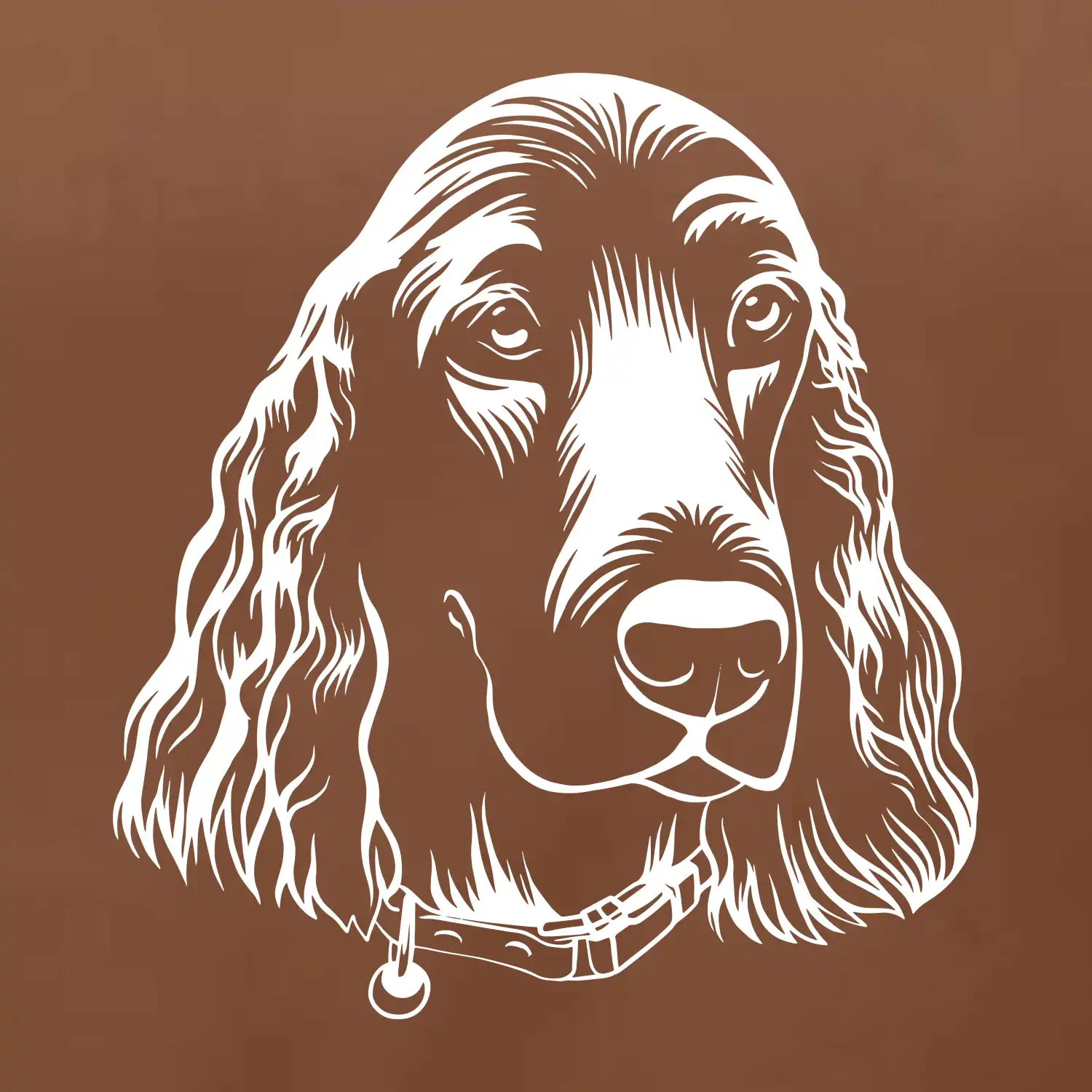 Kokršpaněl - hlava kreslená