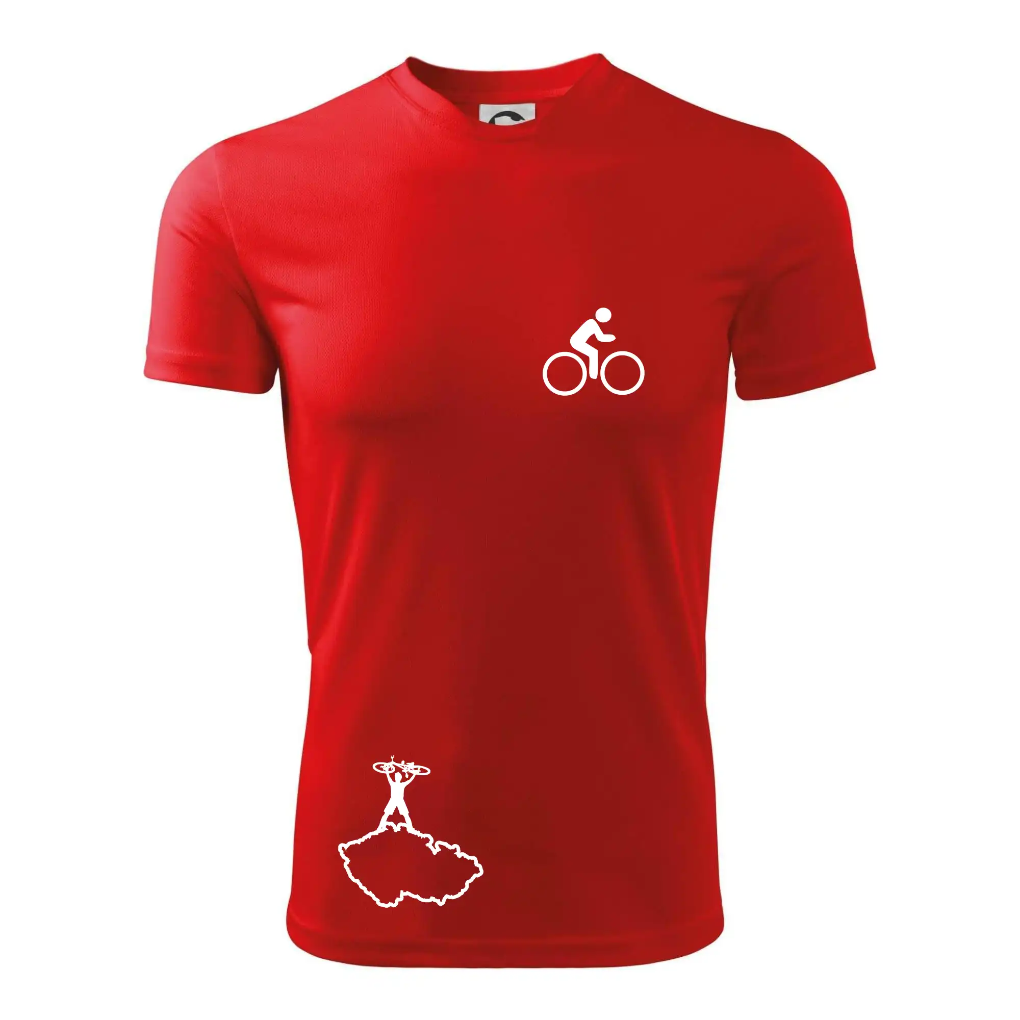 Mapa ČR + kolo na prsu