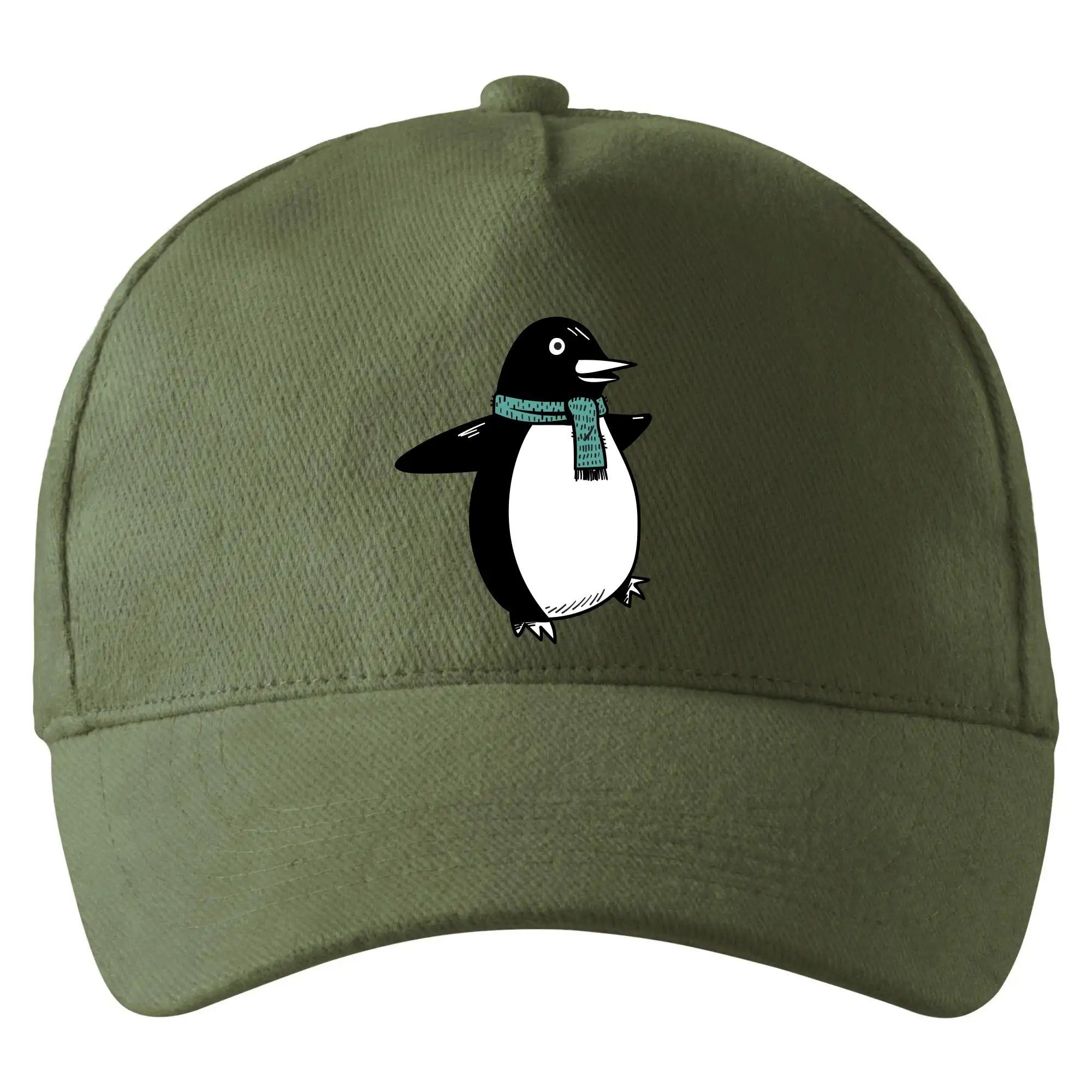 Tučňák se zelenou šálou