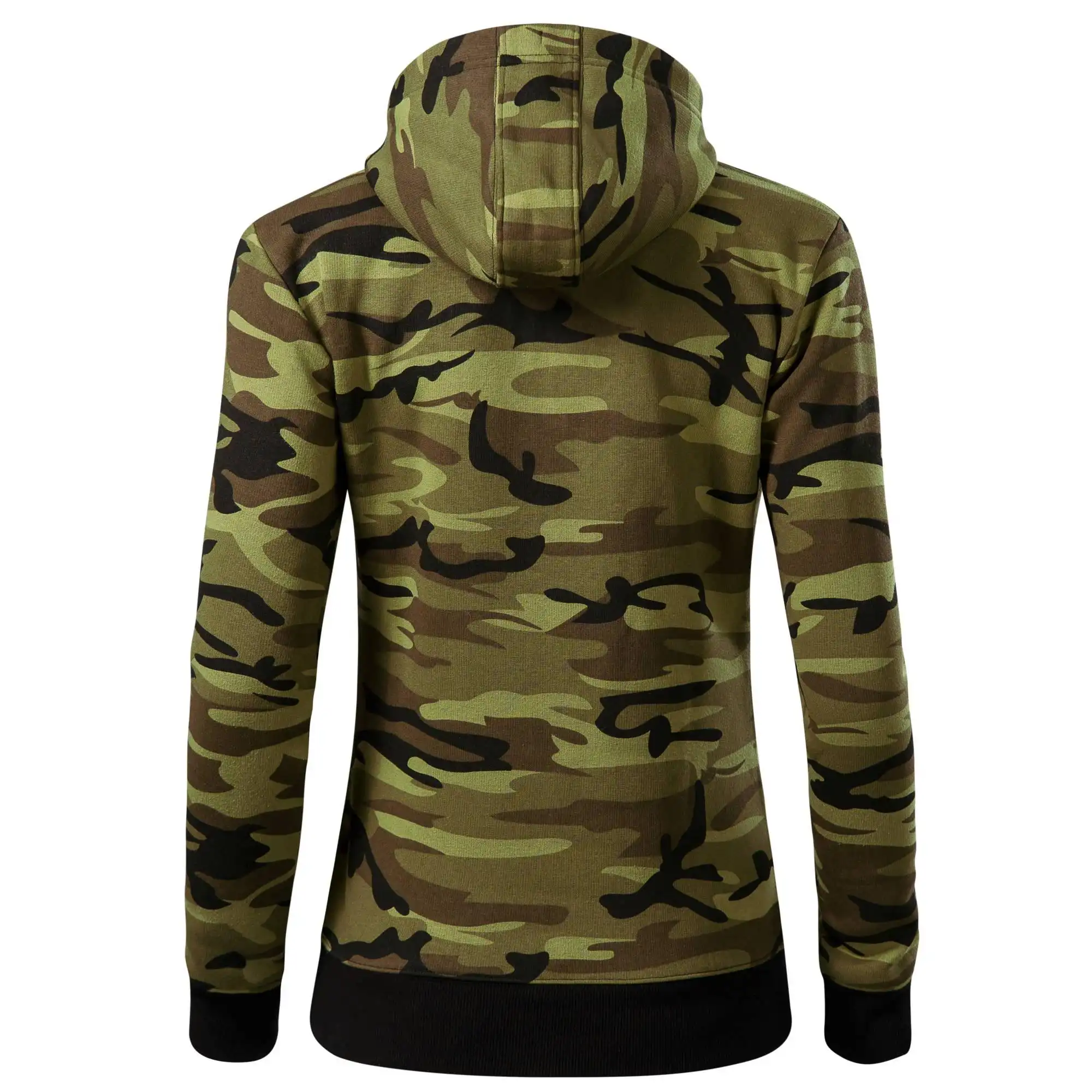 MyShirt tričká - Maskáčové tričko - Mikina dámska trendy zipper s kapucňou