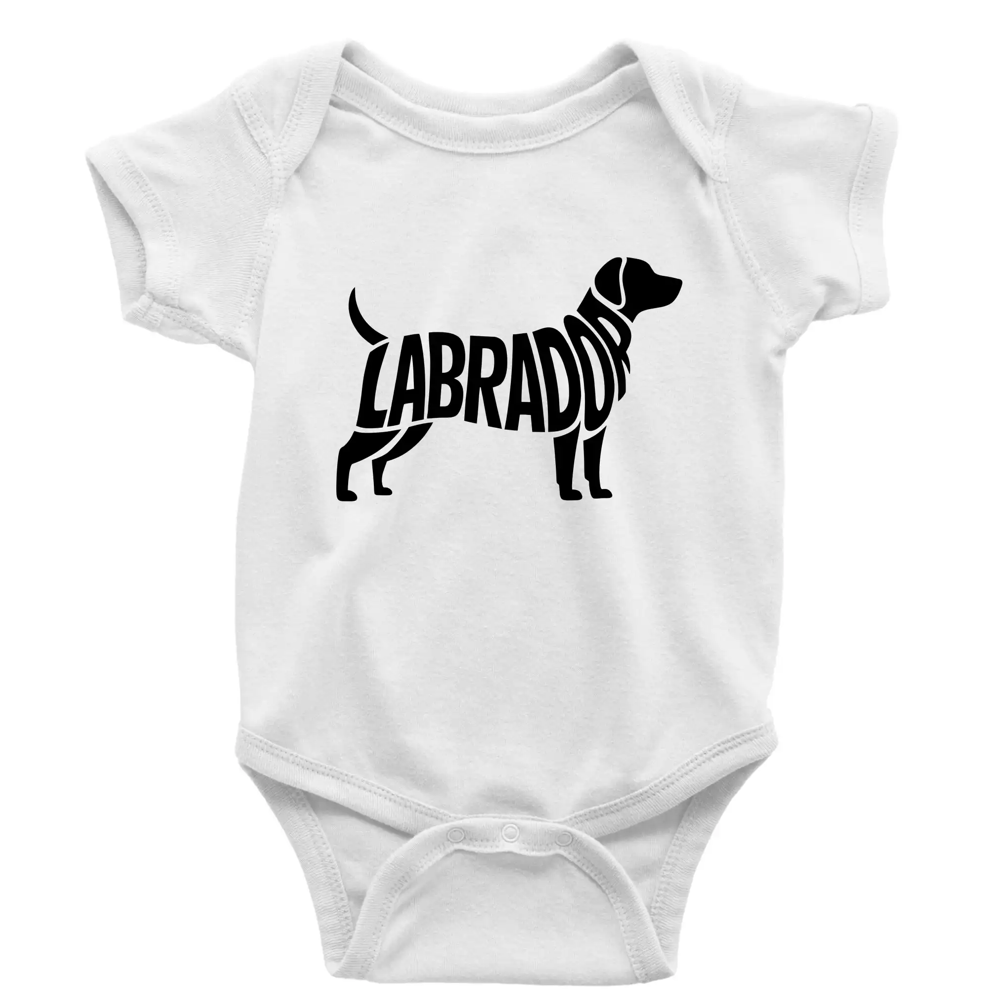 Labrador - Labrador nápis v tele - Body dojčenské s krátkym rukávom